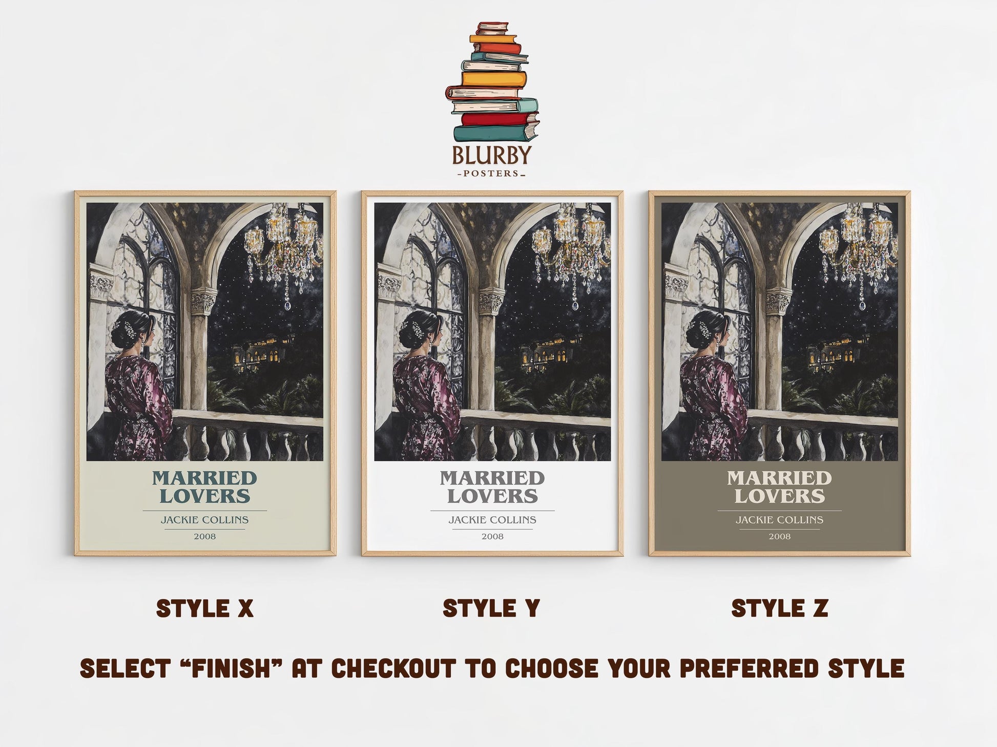 Married Lovers by Jackie Collins | Book Poster | Literary Art Gift For Book Lover | Novel Inspired Wall Art | Free Delivery