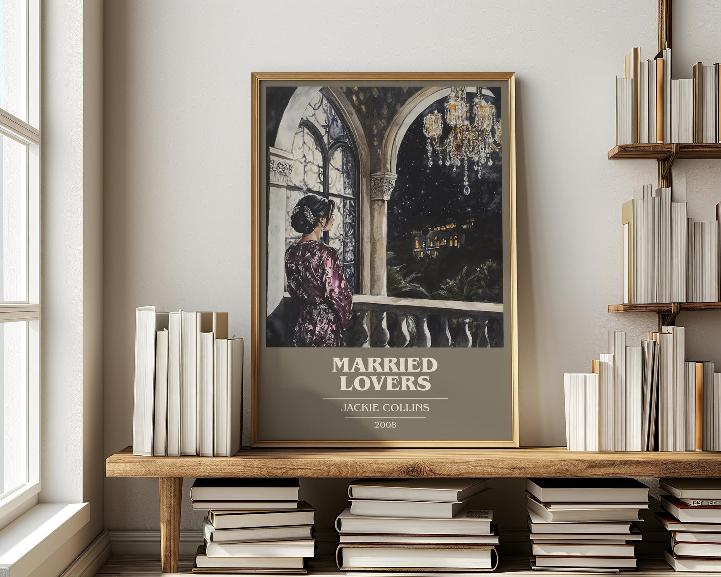 Married Lovers by Jackie Collins | Book Poster | Literary Art Gift For Book Lover | Novel Inspired Wall Art | Free Delivery