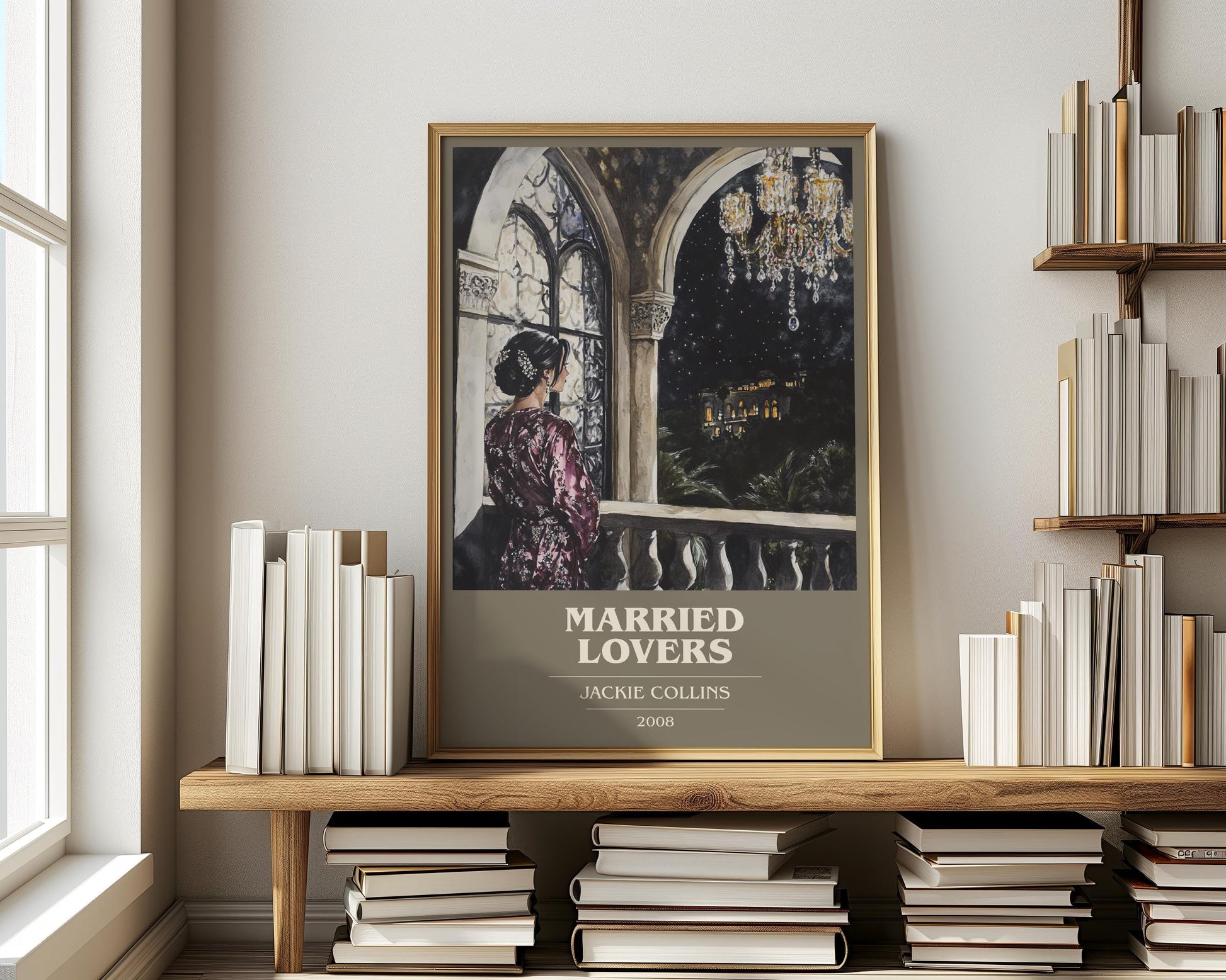 Married Lovers by Jackie Collins | Book Poster | Literary Art Gift For Book Lover | Novel Inspired Wall Art | Free Delivery
