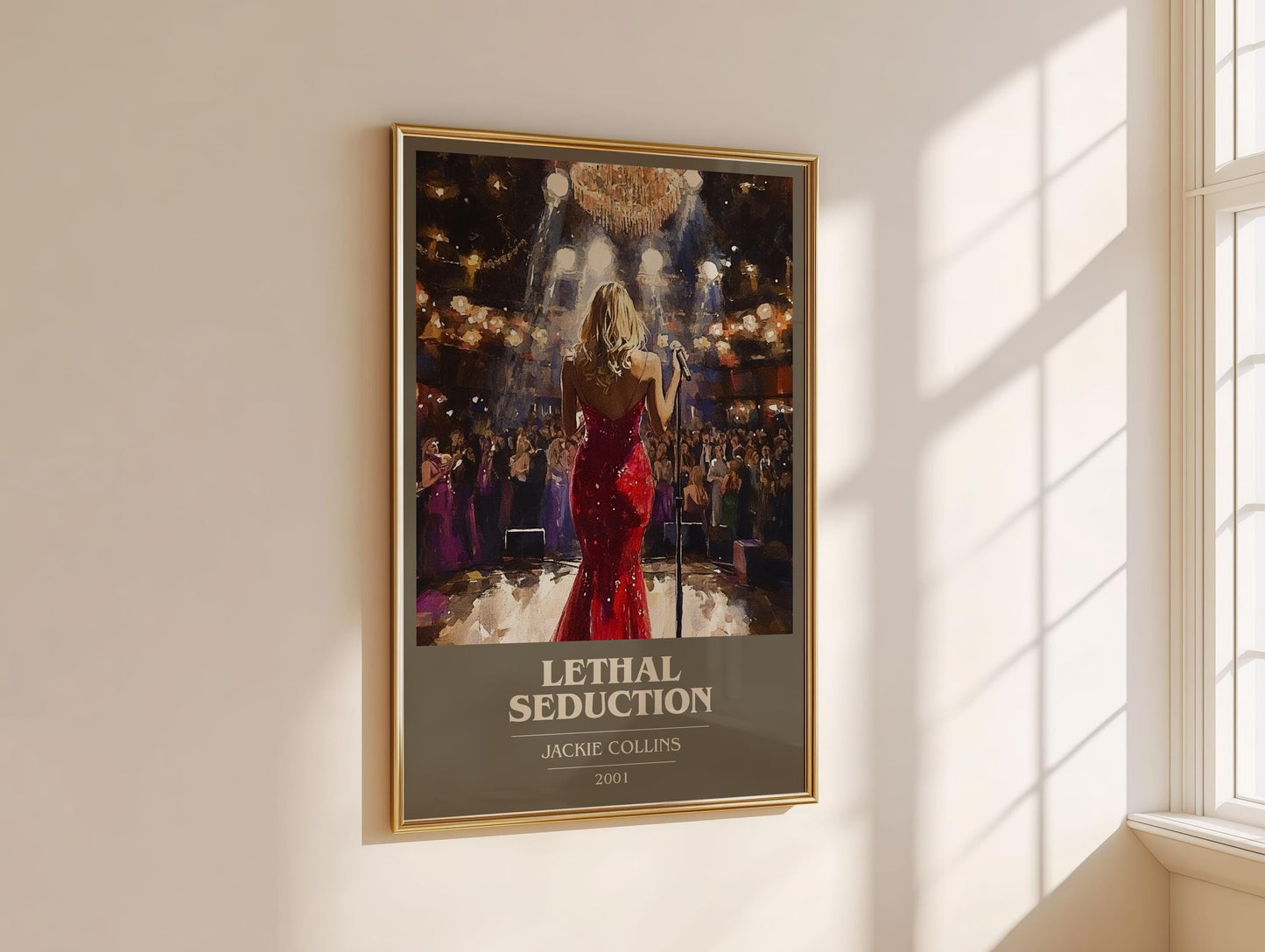 Lethal Seduction by Jackie Collins | Book Poster | Literary Art Gift For Book Lover | Novel Inspired Wall Art | Free Delivery
