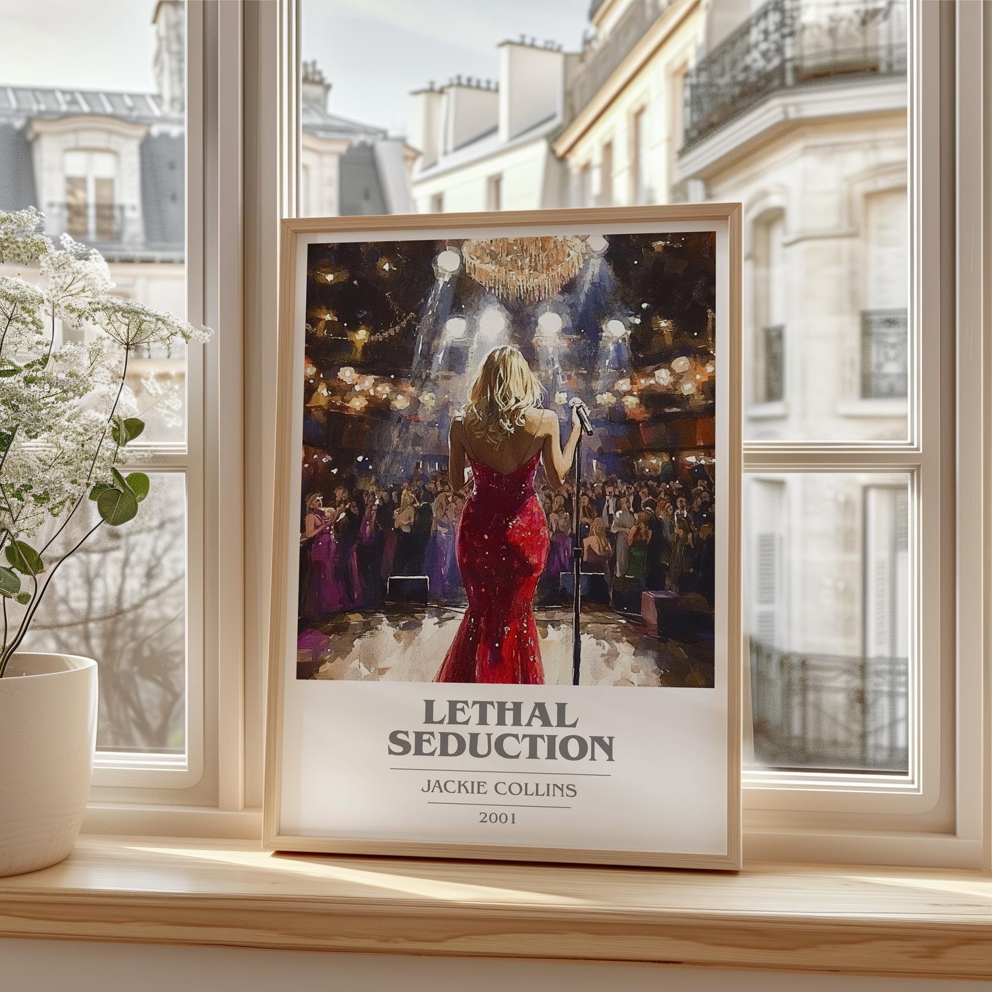 Lethal Seduction by Jackie Collins | Book Poster | Literary Art Gift For Book Lover | Novel Inspired Wall Art | Free Delivery