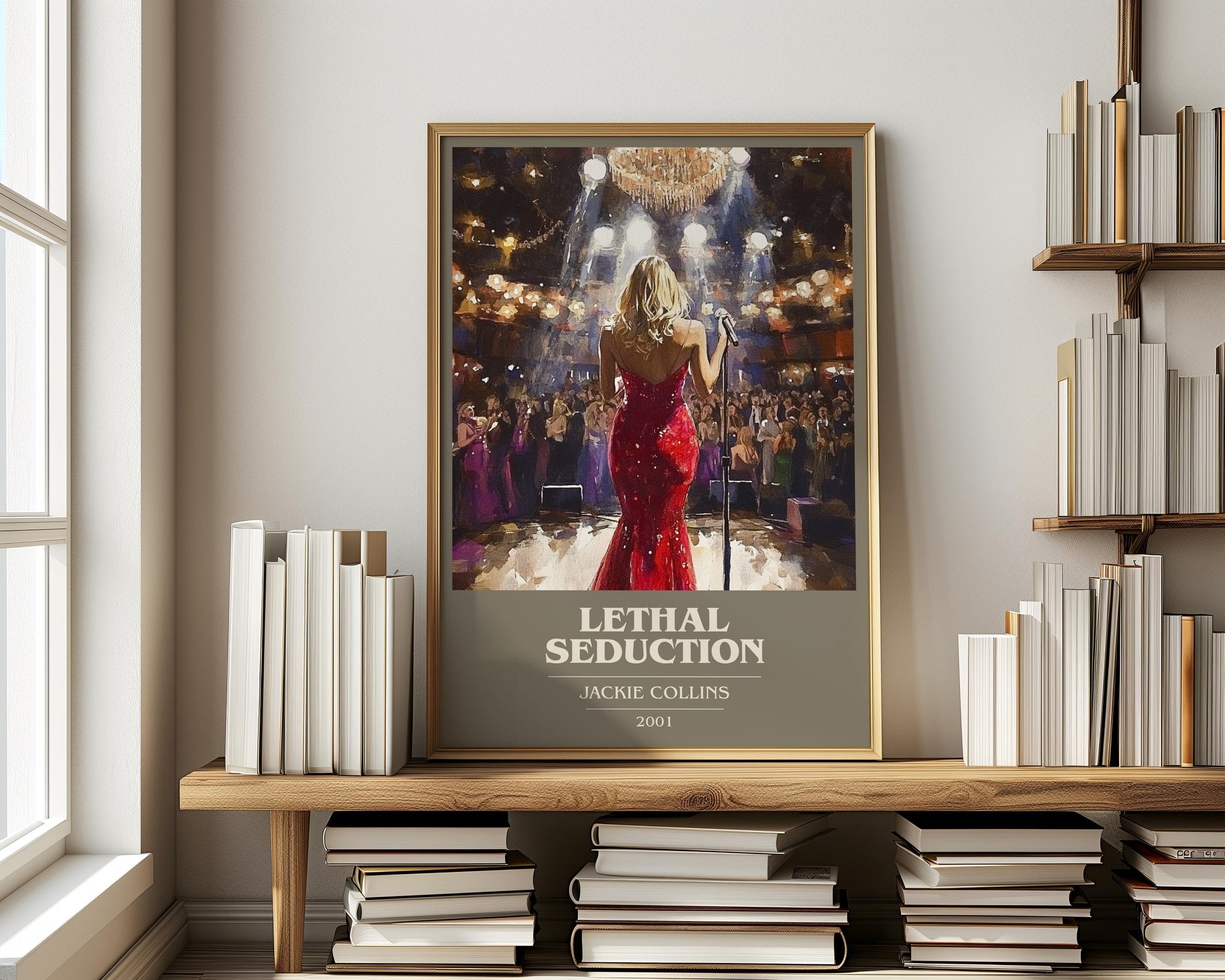 Lethal Seduction by Jackie Collins | Book Poster | Literary Art Gift For Book Lover | Novel Inspired Wall Art | Free Delivery