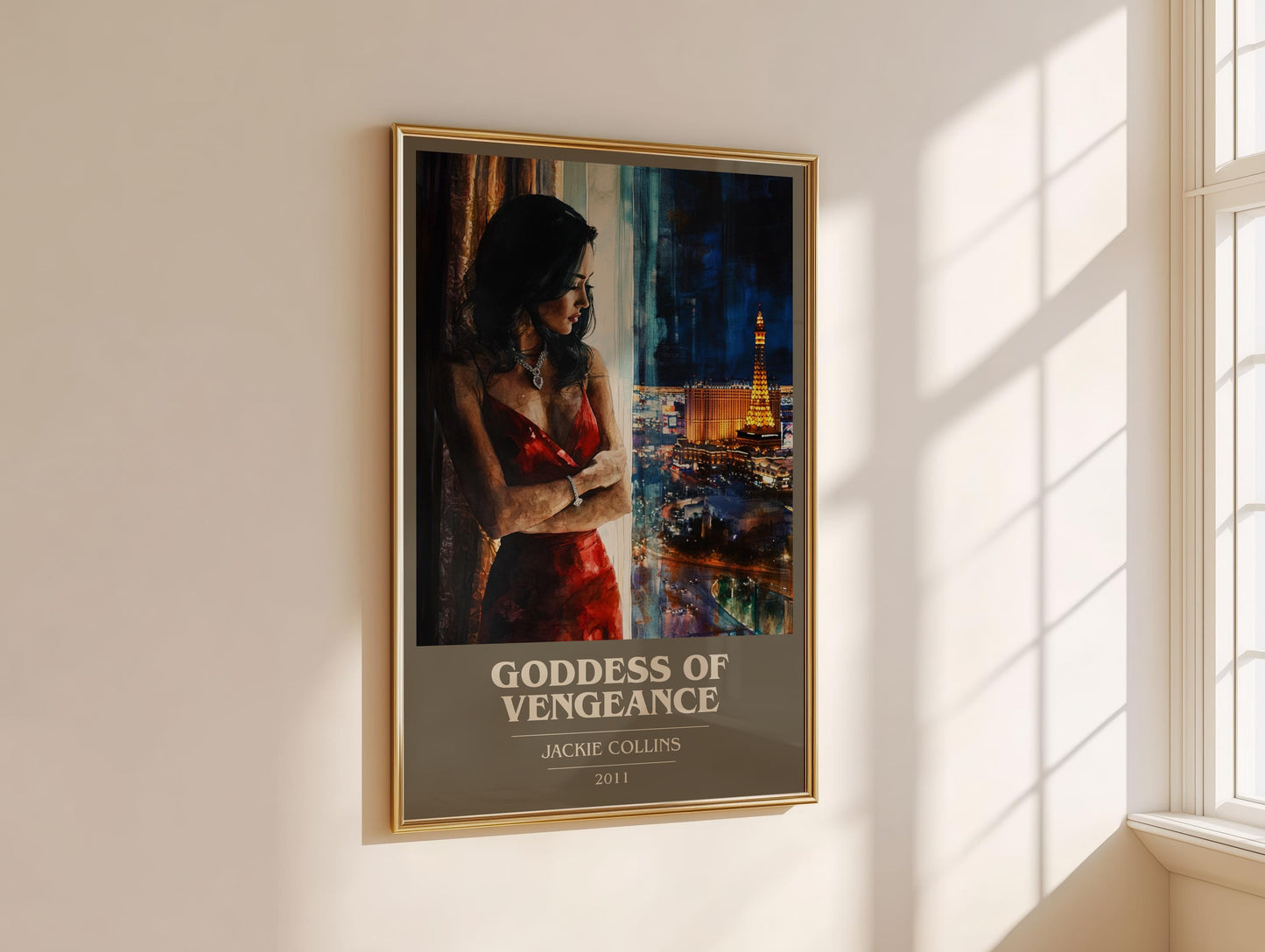 Goddess of Vengeance by Jackie Collins | Book Poster | Literary Art Gift For Book Lover | Novel Inspired Wall Art | Free Delivery