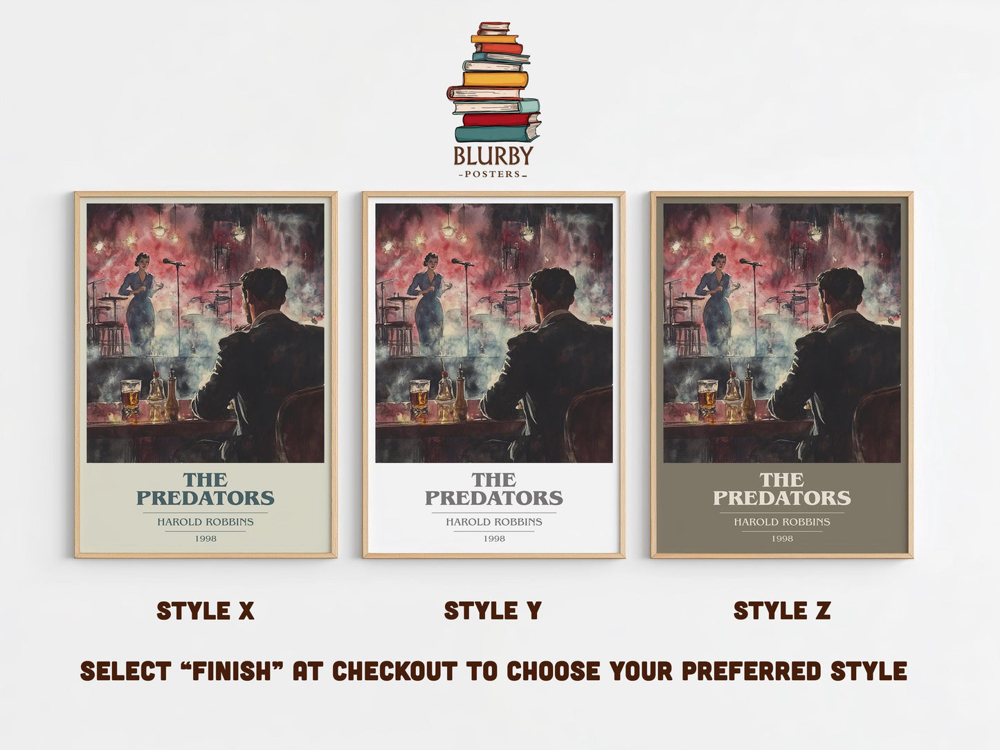 The Predators by Harold Robbins | Book Poster | Literary Art Gift For Book Lover | Novel Inspired Wall Art | Free Delivery