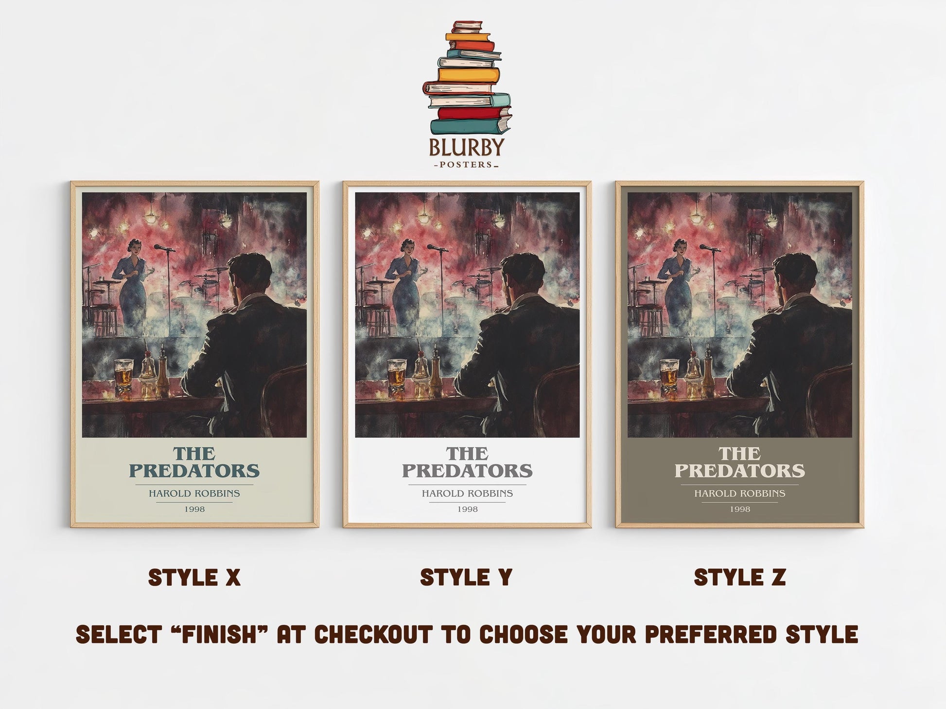 The Predators by Harold Robbins | Book Poster | Literary Art Gift For Book Lover | Novel Inspired Wall Art | Free Delivery