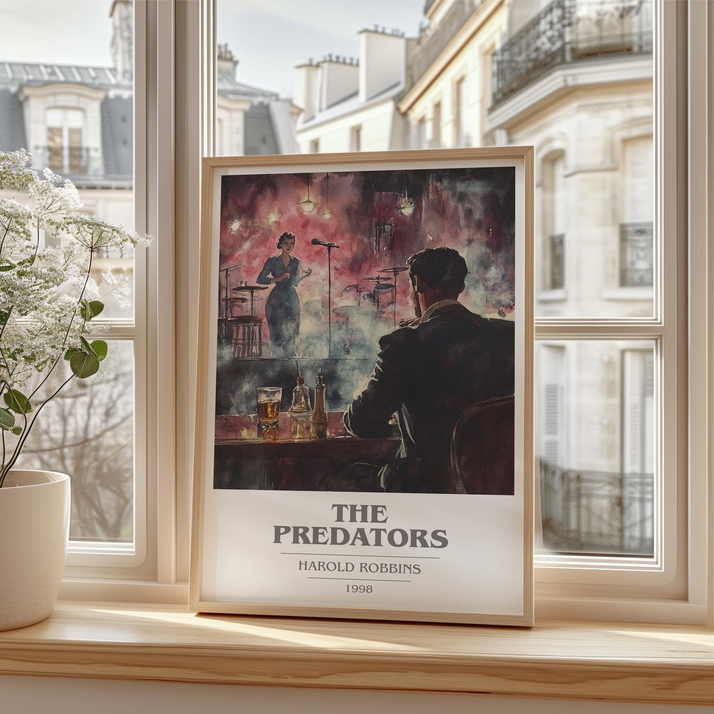 The Predators by Harold Robbins | Book Poster | Literary Art Gift For Book Lover | Novel Inspired Wall Art | Free Delivery