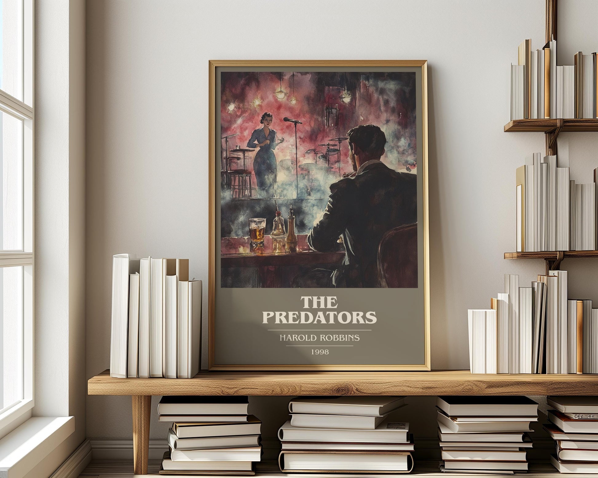 The Predators by Harold Robbins | Book Poster | Literary Art Gift For Book Lover | Novel Inspired Wall Art | Free Delivery