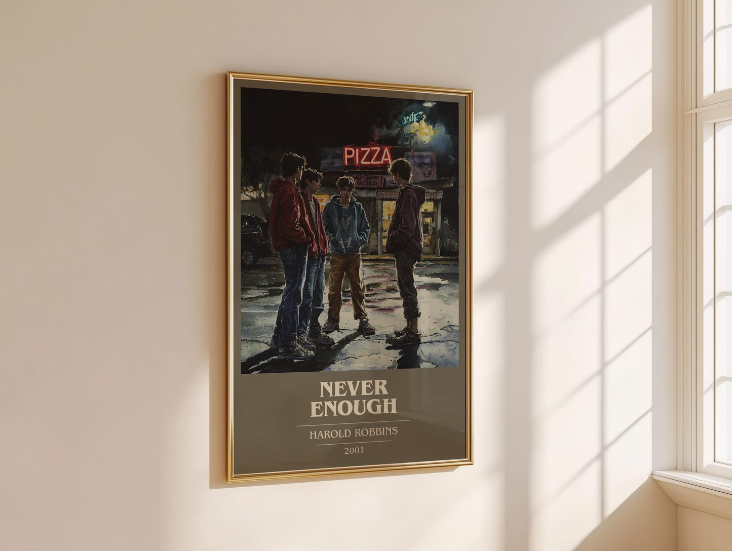 Never Enough by Harold Robbins | Book Poster | Literary Art Gift For Book Lover | Novel Inspired Wall Art | Free Delivery