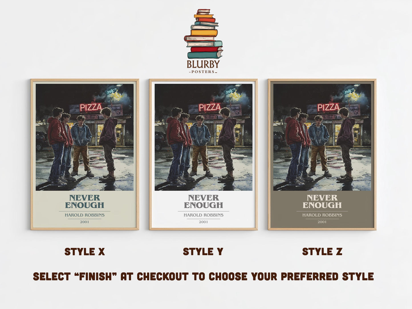 Never Enough by Harold Robbins | Book Poster | Literary Art Gift For Book Lover | Novel Inspired Wall Art | Free Delivery