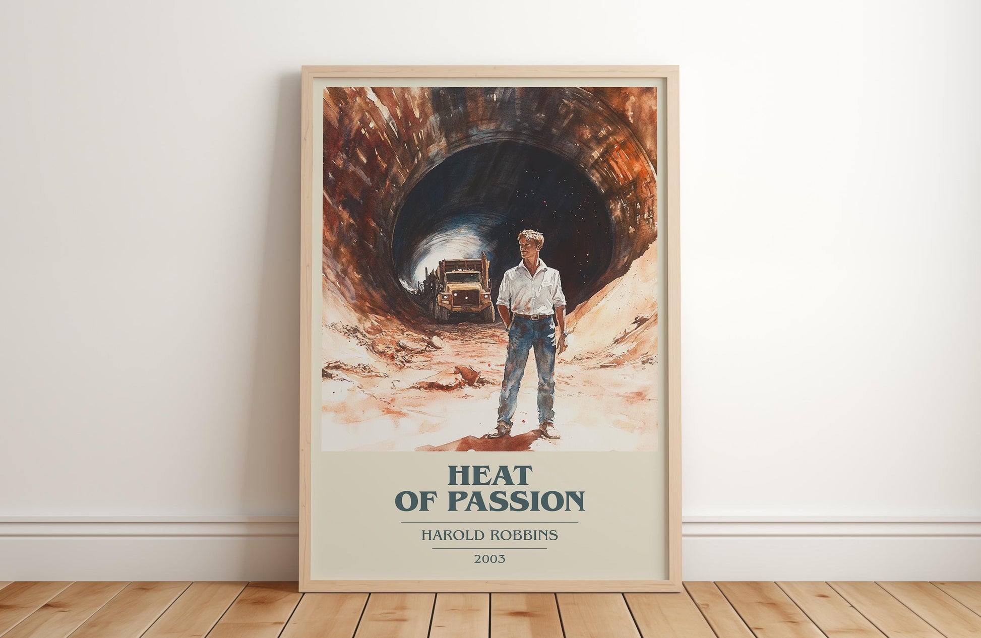 Heat Of Passion by Harold Robbins | Book Poster | Literary Art Gift For Book Lover | Novel Inspired Wall Art | Free Delivery