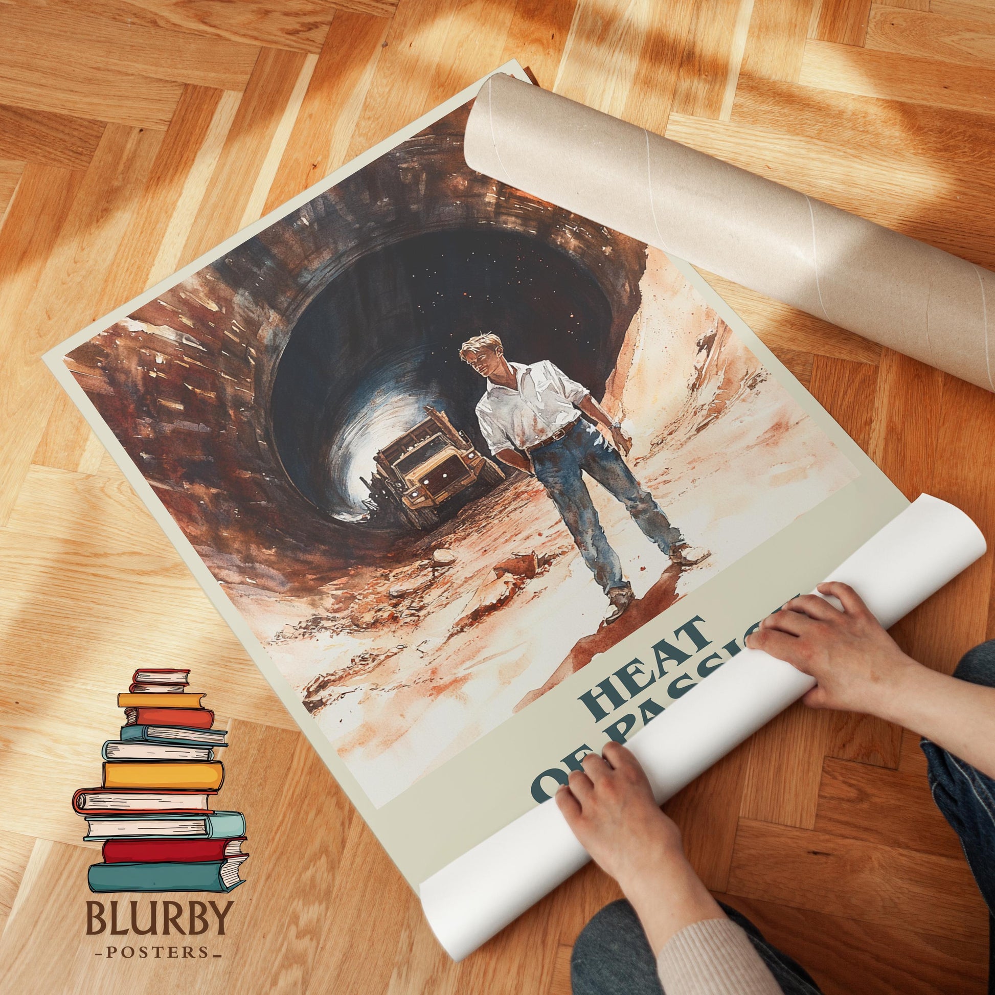 Heat Of Passion by Harold Robbins | Book Poster | Literary Art Gift For Book Lover | Novel Inspired Wall Art | Free Delivery