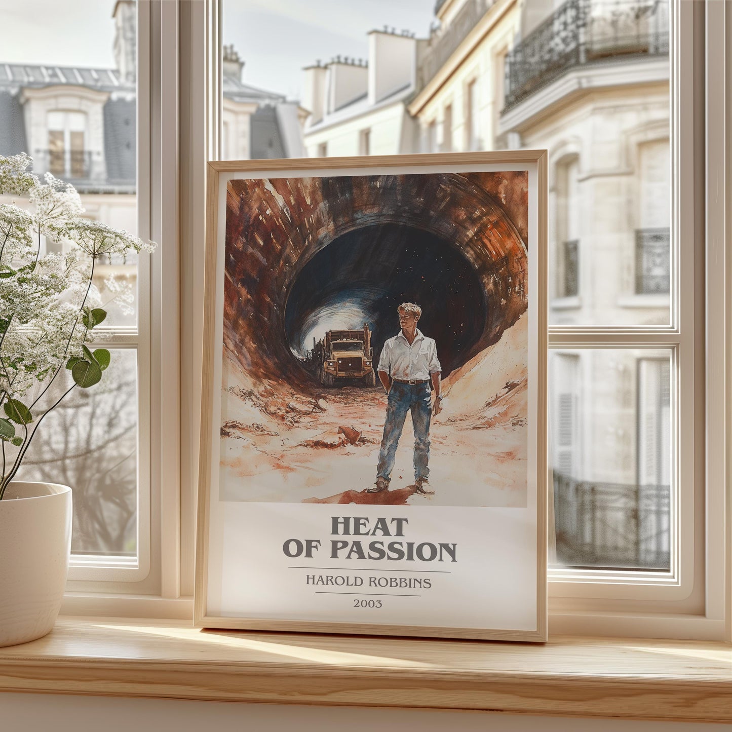 Heat Of Passion by Harold Robbins | Book Poster | Literary Art Gift For Book Lover | Novel Inspired Wall Art | Free Delivery