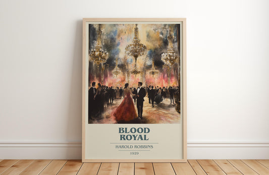 Blood Royal by Harold Robbins | Book Poster | Literary Art Gift For Book Lover | Novel Inspired Wall Art | Free Delivery