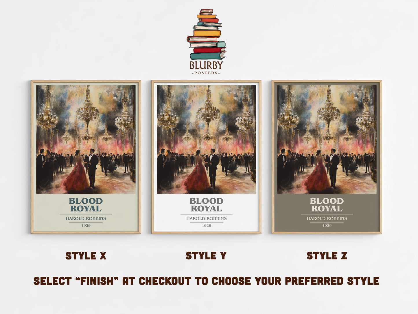 Blood Royal by Harold Robbins | Book Poster | Literary Art Gift For Book Lover | Novel Inspired Wall Art | Free Delivery