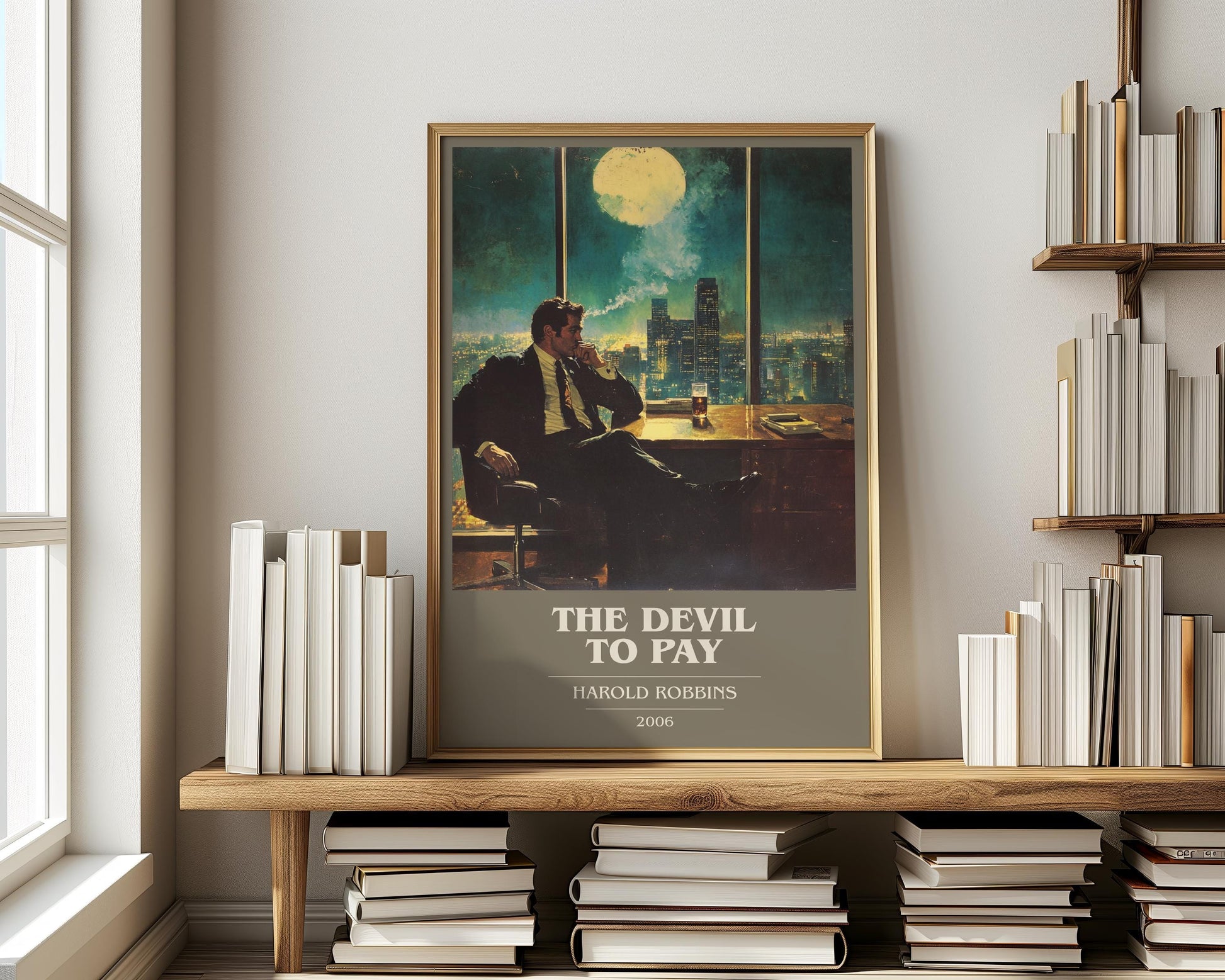 The Devil To Pay by Harold Robbins | Book Poster | Literary Art Gift For Book Lover | Novel Inspired Wall Art | Free Delivery