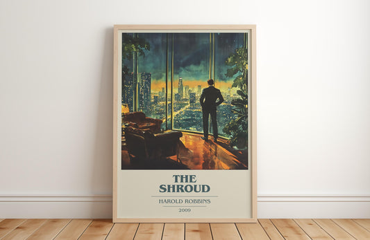 The Shroud by Harold Robbins | Book Poster | Literary Art Gift For Book Lover | Novel Inspired Wall Art | Free Delivery