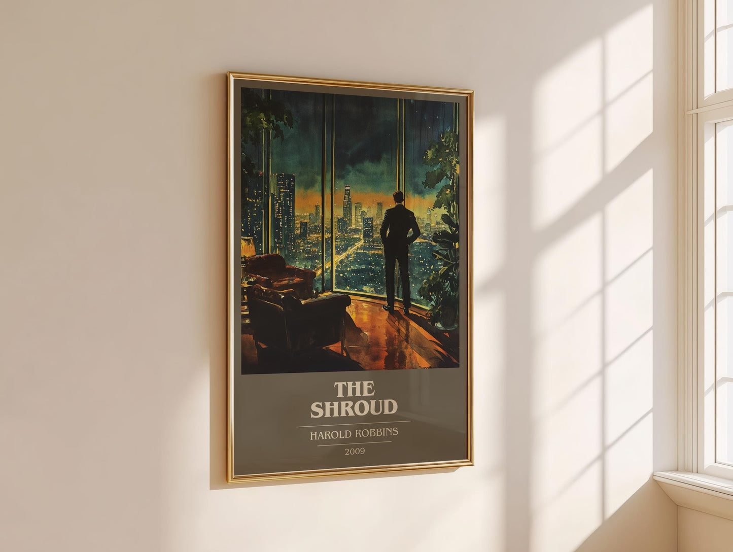 The Shroud by Harold Robbins | Book Poster | Literary Art Gift For Book Lover | Novel Inspired Wall Art | Free Delivery