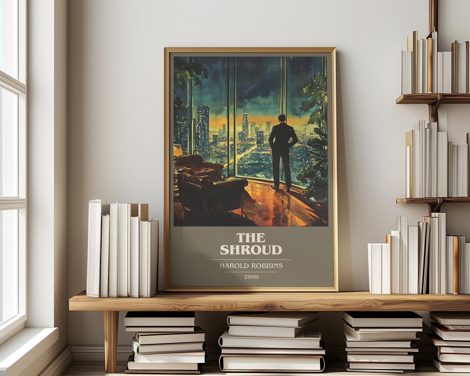 The Shroud by Harold Robbins | Book Poster | Literary Art Gift For Book Lover | Novel Inspired Wall Art | Free Delivery