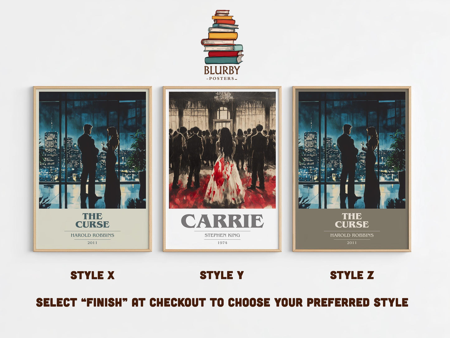 The Curse by Harold Robbins | Book Poster | Literary Art Gift For Book Lover | Novel Inspired Wall Art | Free Delivery