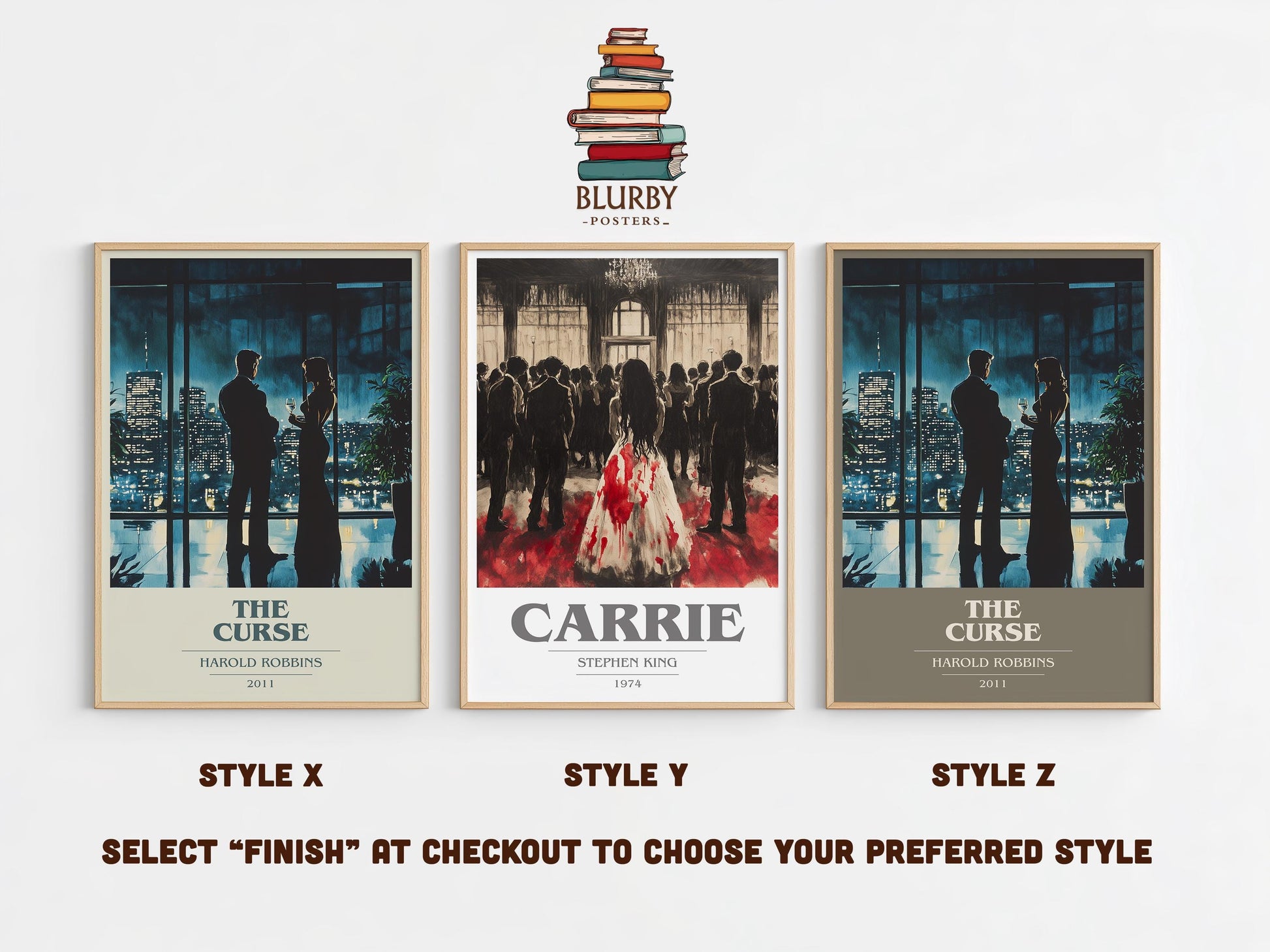 The Curse by Harold Robbins | Book Poster | Literary Art Gift For Book Lover | Novel Inspired Wall Art | Free Delivery