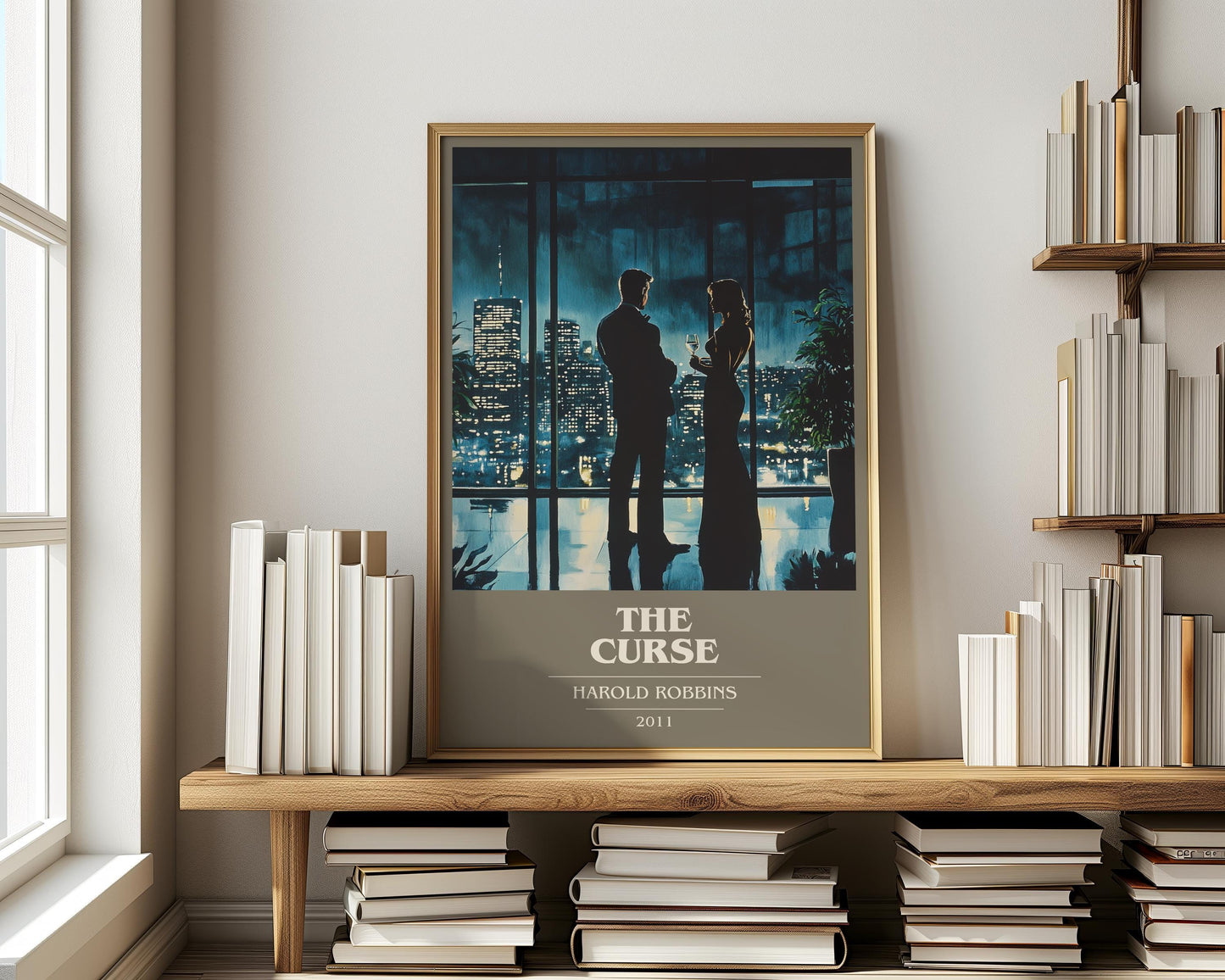 The Curse by Harold Robbins | Book Poster | Literary Art Gift For Book Lover | Novel Inspired Wall Art | Free Delivery