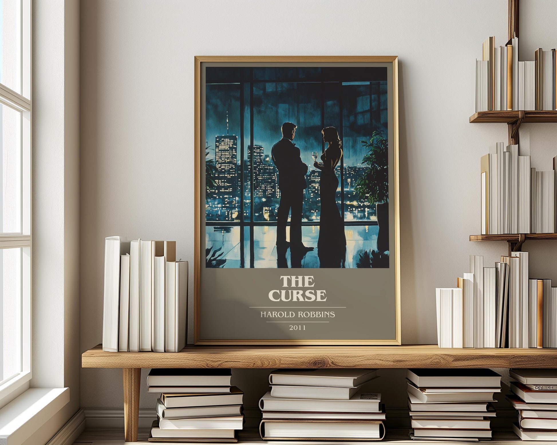 The Curse by Harold Robbins | Book Poster | Literary Art Gift For Book Lover | Novel Inspired Wall Art | Free Delivery