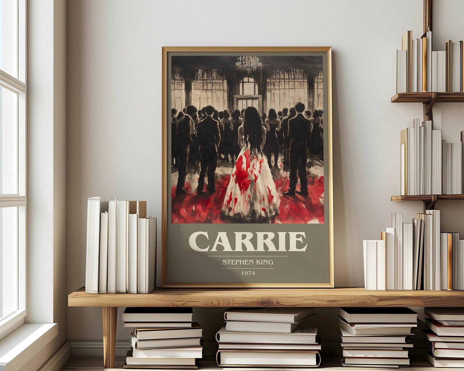 Carrie by Stephen King | Book Poster | Literary Art Gift For Book Lover | Novel Inspired Wall Art | Free Delivery