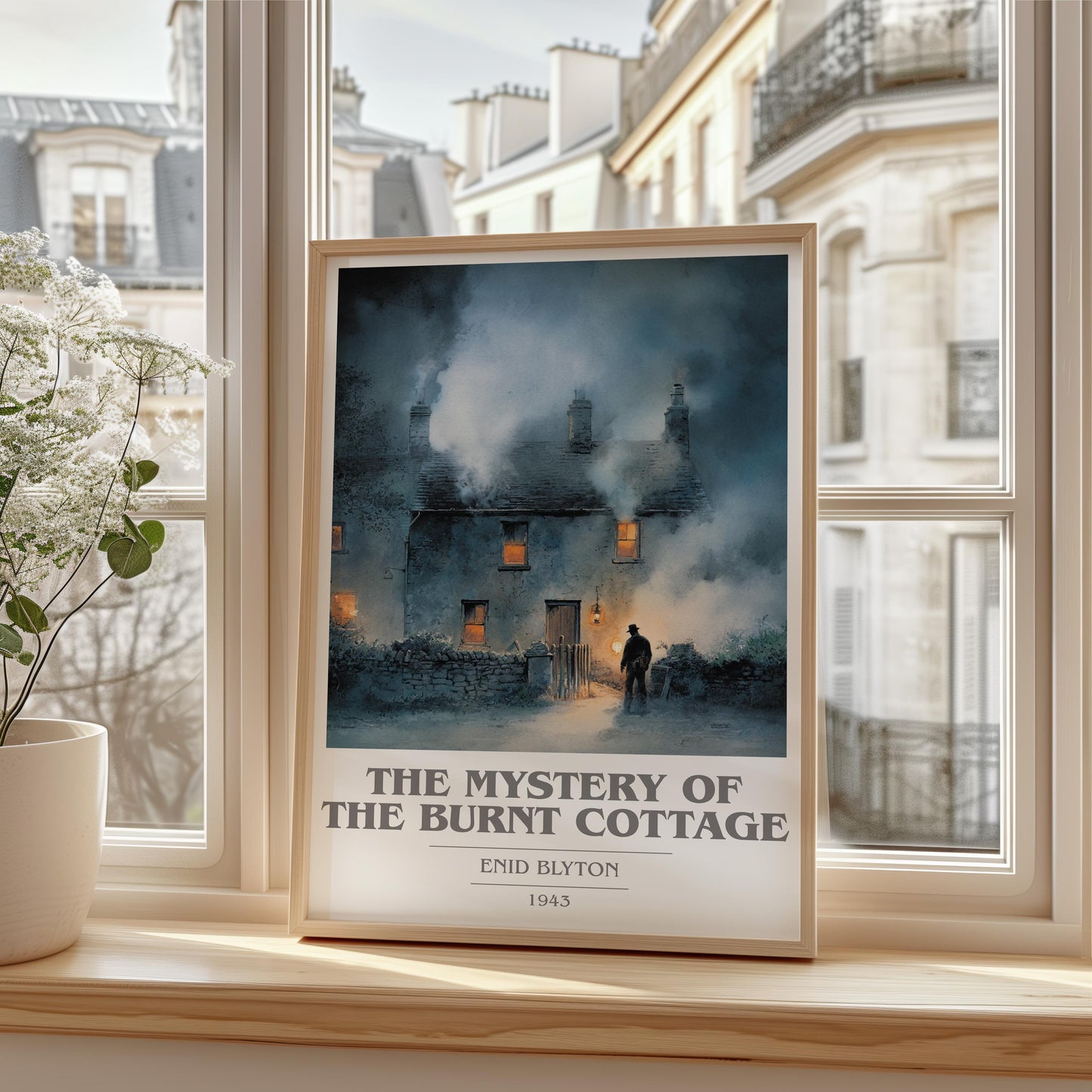 The Mystery of the Burnt Cottage by Enid Blyton | Book Poster | Literary Art Gift For Book Lover | Novel Inspired Wall Art | Free Delivery