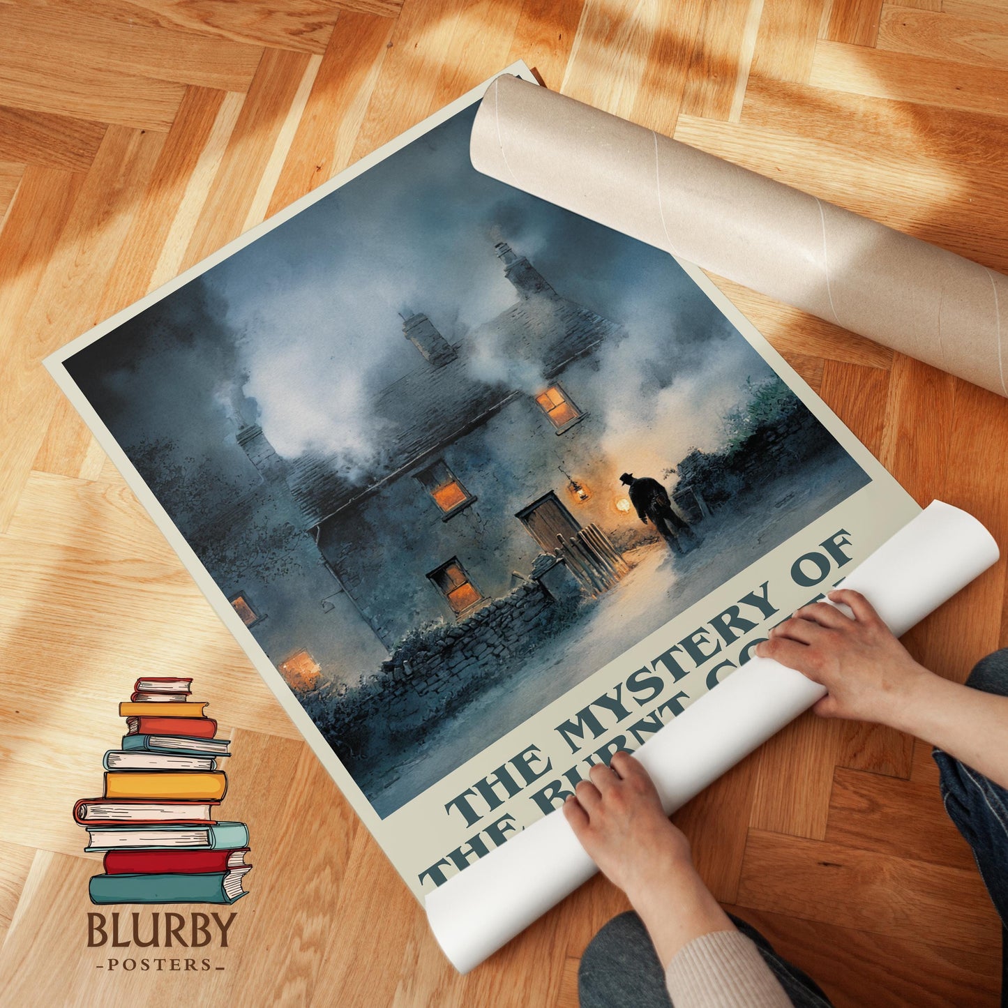 The Mystery of the Burnt Cottage by Enid Blyton | Book Poster | Literary Art Gift For Book Lover | Novel Inspired Wall Art | Free Delivery