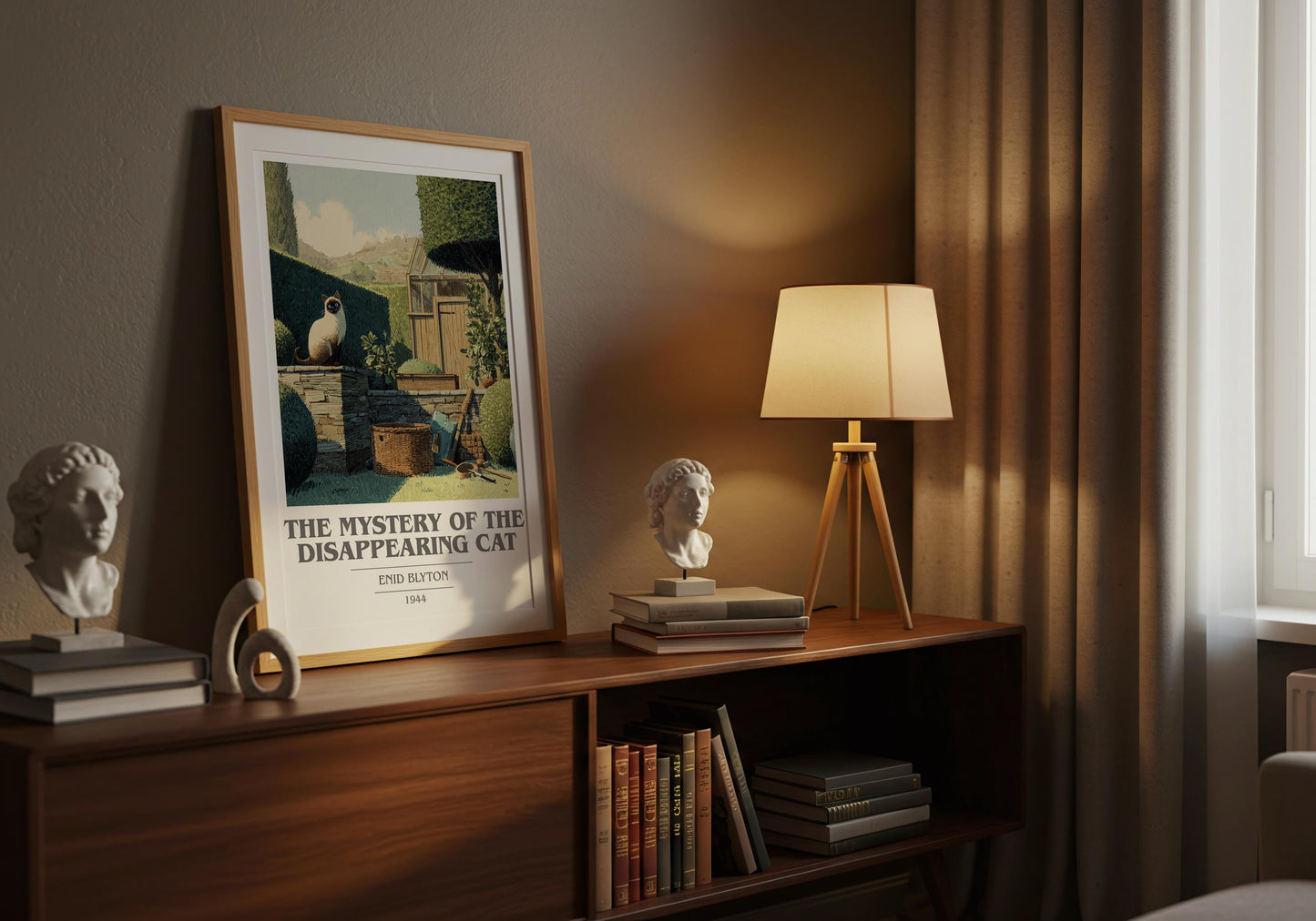 The Mystery of the Disappearing Cat by Enid Blyton | Book Poster | Literary Art Gift For Book Lover | Novel Inspired Wall Art