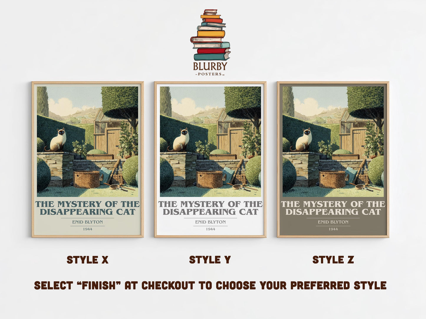 The Mystery of the Disappearing Cat by Enid Blyton | Book Poster | Literary Art Gift For Book Lover | Novel Inspired Wall Art