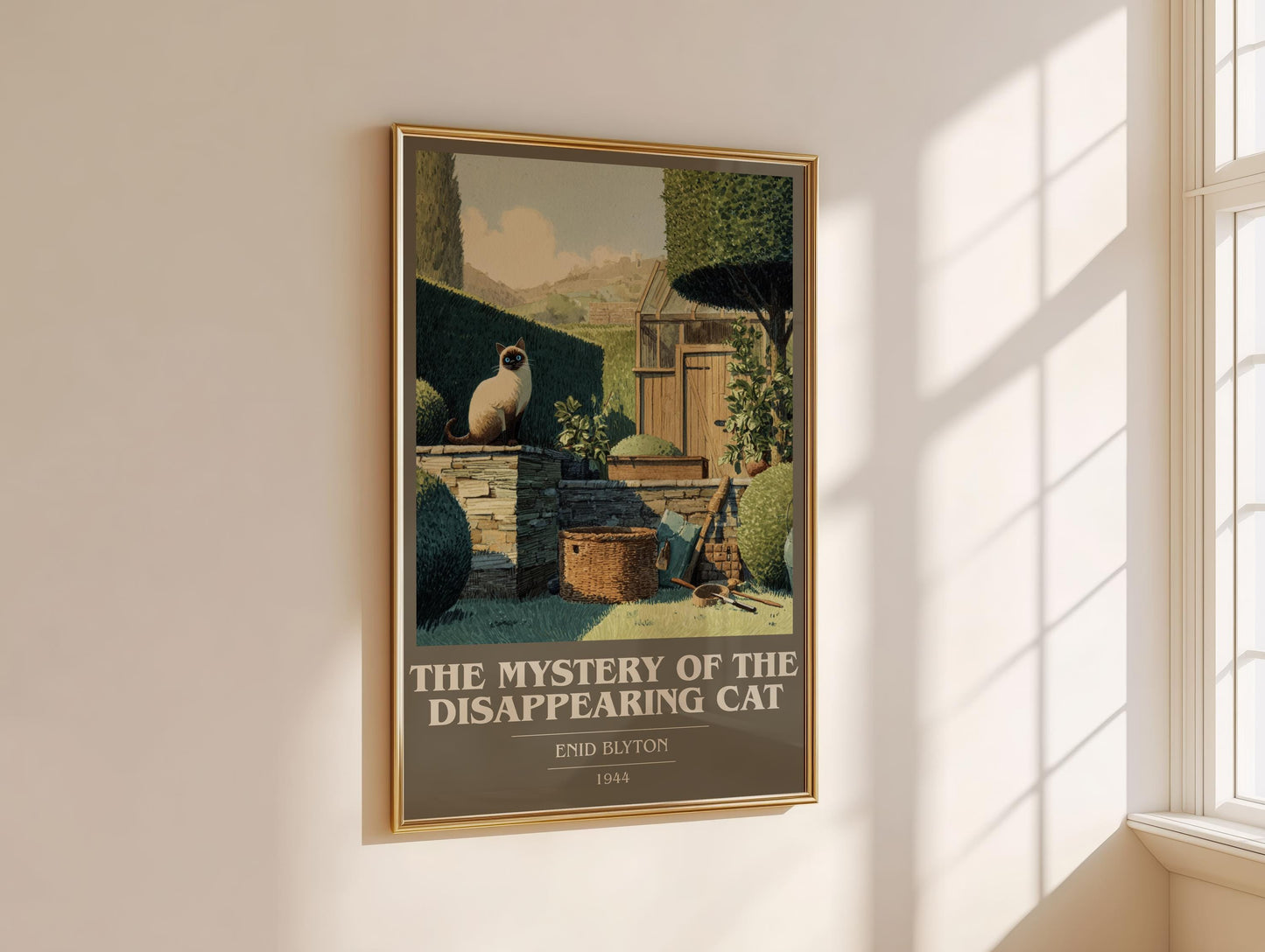 The Mystery of the Disappearing Cat by Enid Blyton | Book Poster | Literary Art Gift For Book Lover | Novel Inspired Wall Art
