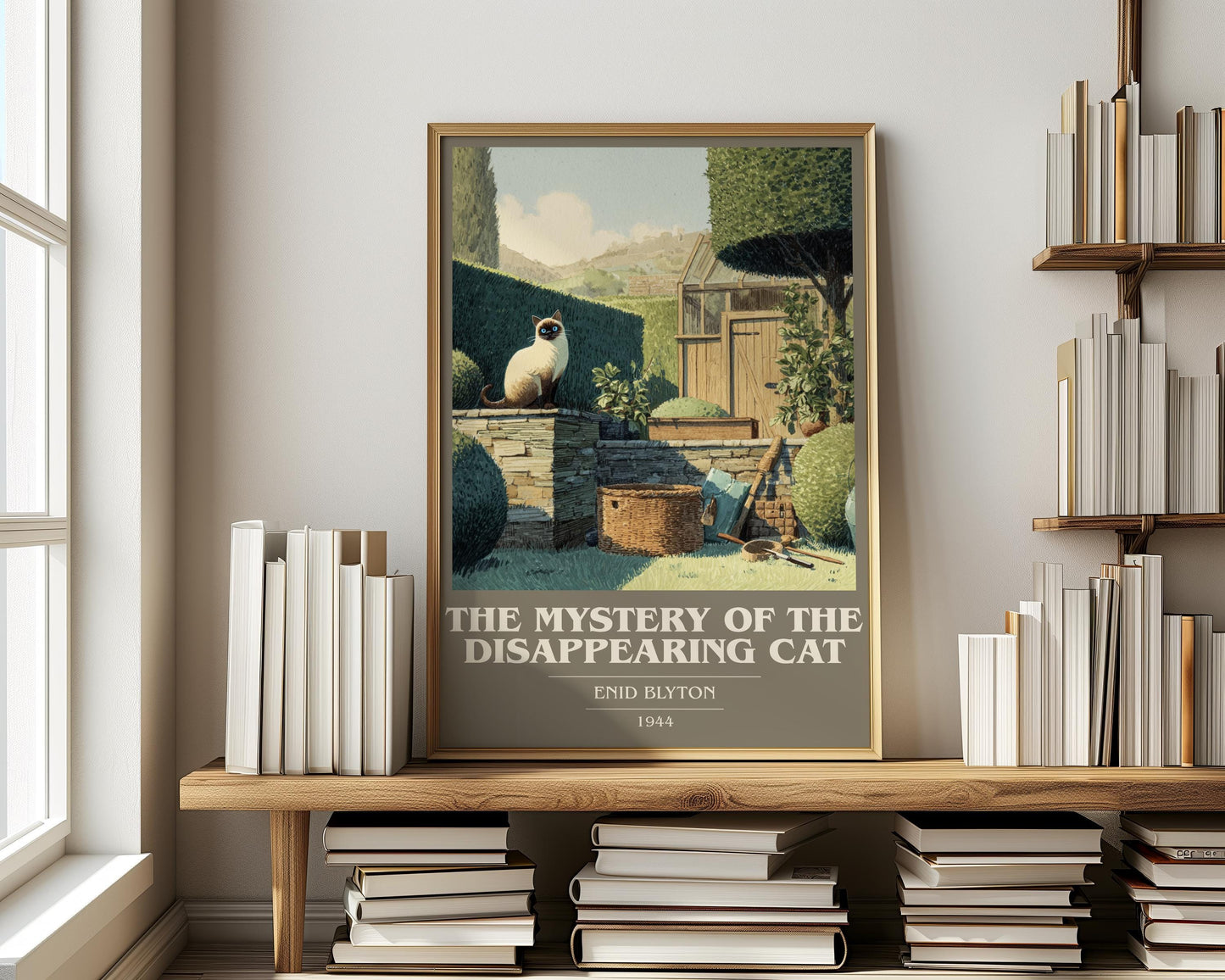 The Mystery of the Disappearing Cat by Enid Blyton | Book Poster | Literary Art Gift For Book Lover | Novel Inspired Wall Art