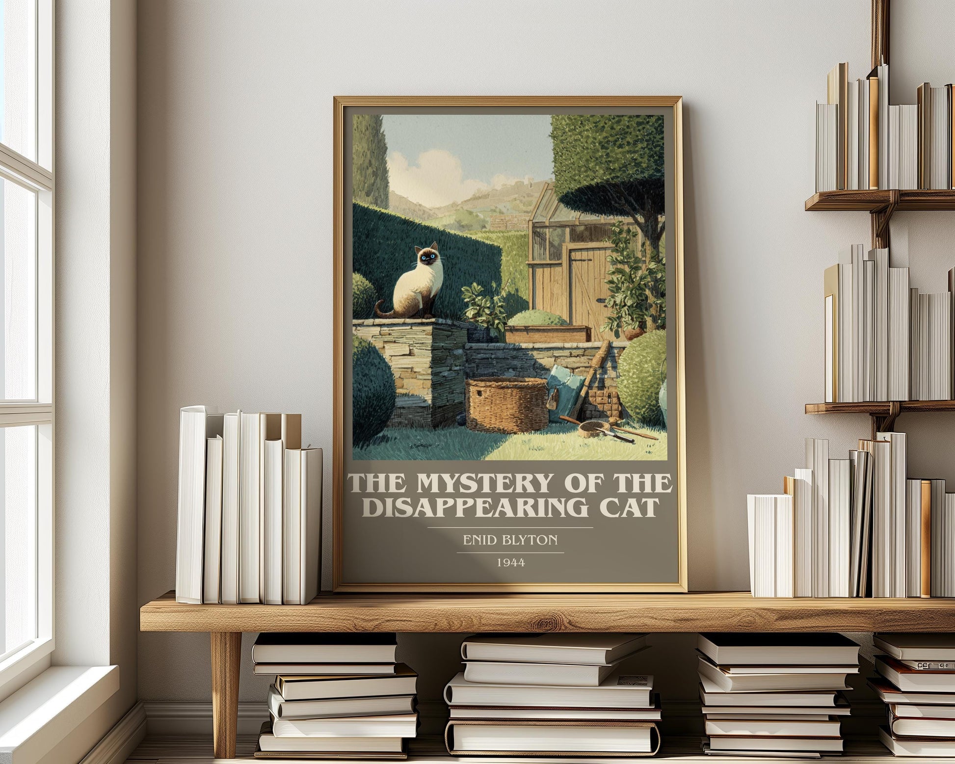 The Mystery of the Disappearing Cat by Enid Blyton | Book Poster | Literary Art Gift For Book Lover | Novel Inspired Wall Art