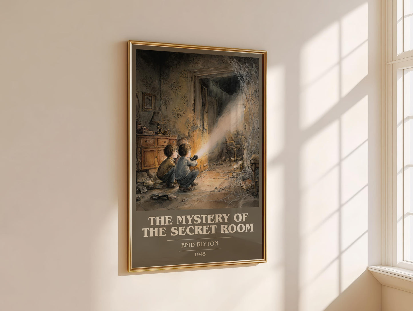 The Mystery of the Secret Room by Enid Blyton | Book Poster | Literary Art Gift For Book Lover | Novel Inspired Wall Art