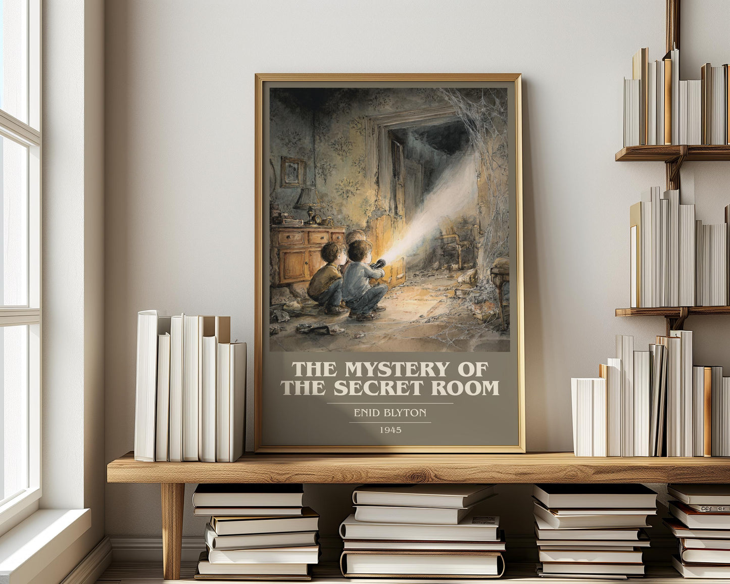The Mystery of the Secret Room by Enid Blyton | Book Poster | Literary Art Gift For Book Lover | Novel Inspired Wall Art
