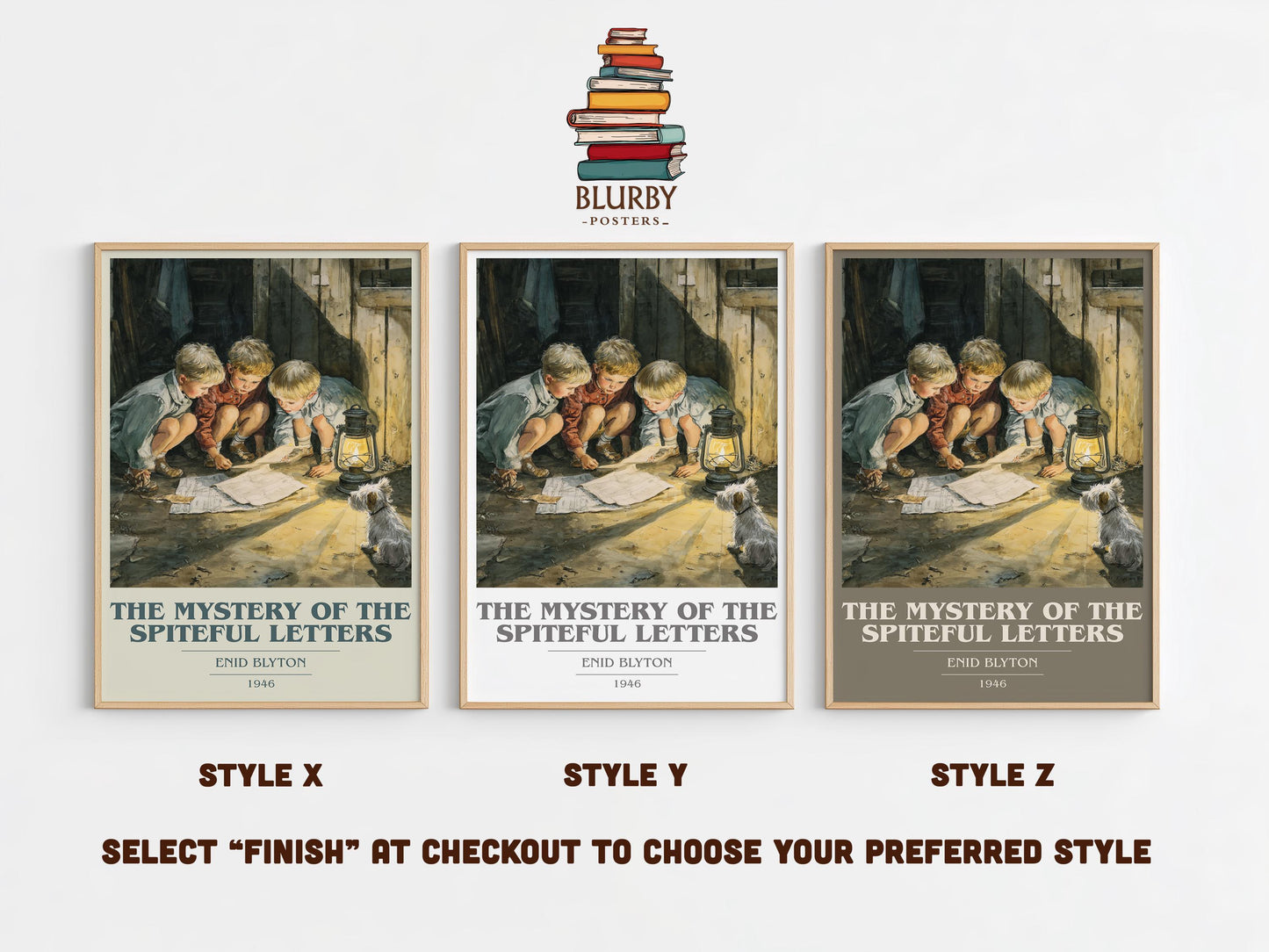 The Mystery of the Spiteful Letters by Enid Blyton | Book Poster | Literary Art Gift For Book Lover | Novel Inspired Wall Art