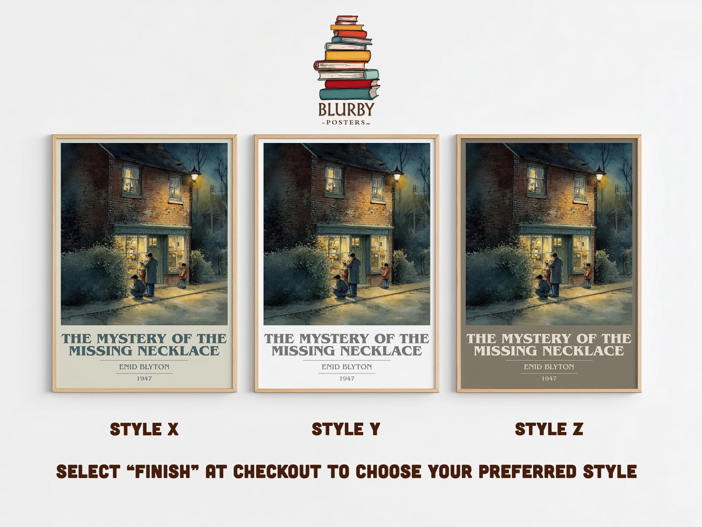The Mystery of the Missing Necklace by Enid Blyton | Book Poster | Literary Art Gift For Book Lover | Novel Inspired Wall Art