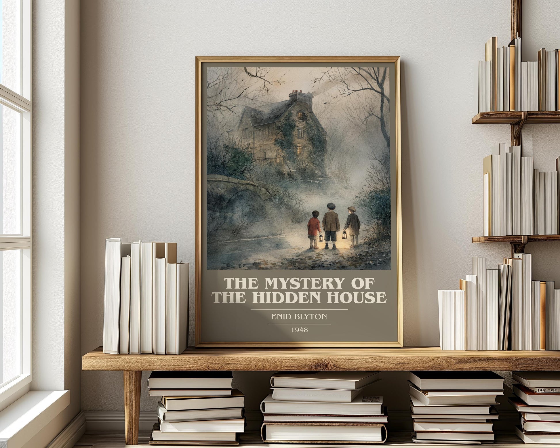 The Mystery of the Hidden House by Enid Blyton | Book Poster | Literary Art Gift For Book Lover | Novel Inspired Wall Art