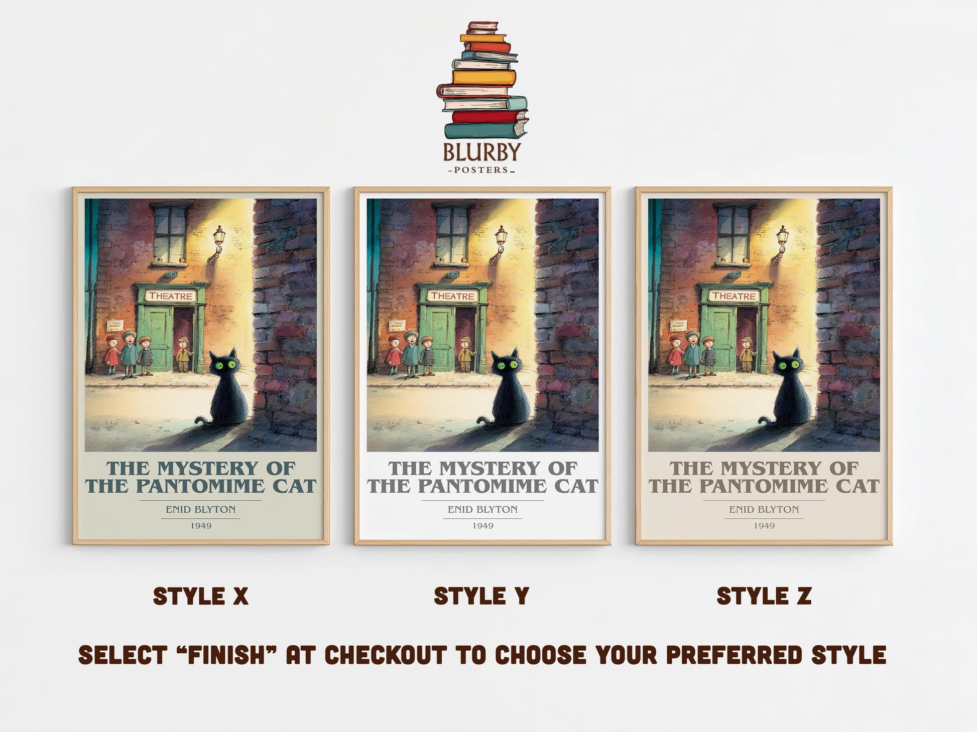 The Mystery of the Pantomime Cat by Enid Blyton | Book Poster | Literary Art Gift For Book Lover | Novel Inspired Wall Art