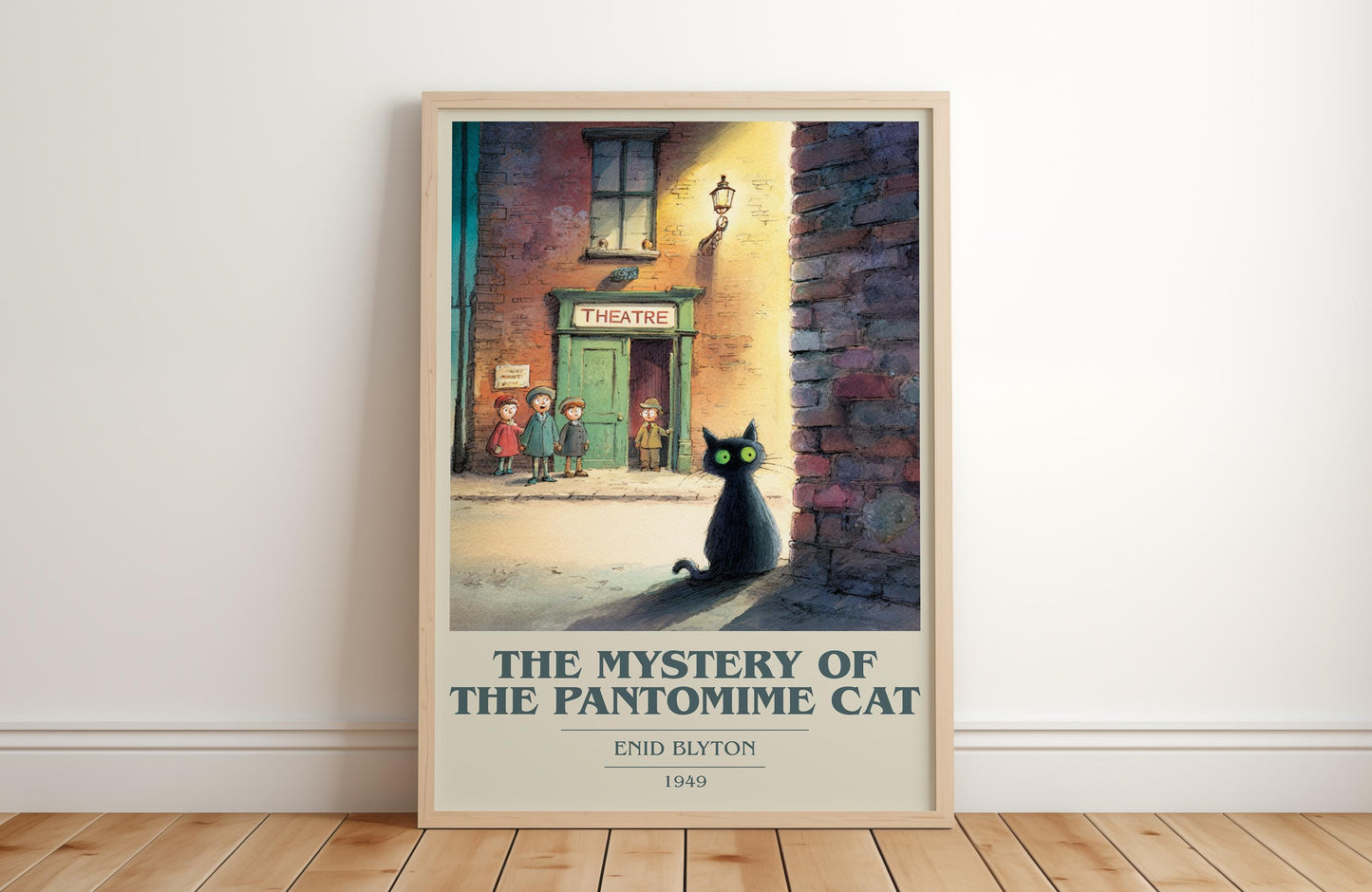 The Mystery of the Pantomime Cat by Enid Blyton | Book Poster | Literary Art Gift For Book Lover | Novel Inspired Wall Art