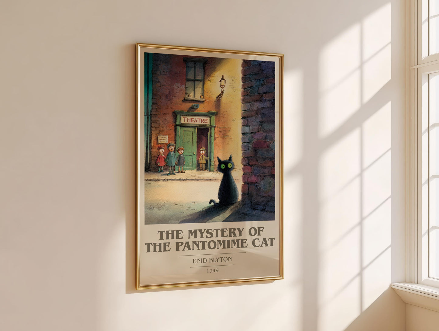 The Mystery of the Pantomime Cat by Enid Blyton | Book Poster | Literary Art Gift For Book Lover | Novel Inspired Wall Art