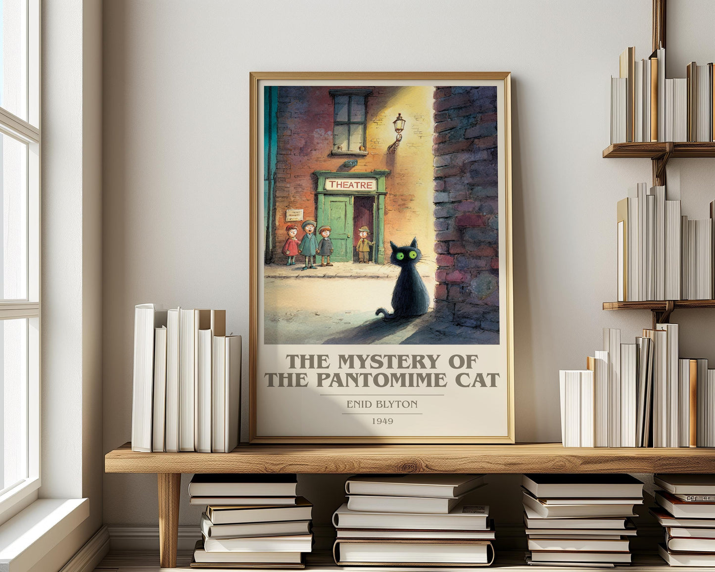 The Mystery of the Pantomime Cat by Enid Blyton | Book Poster | Literary Art Gift For Book Lover | Novel Inspired Wall Art