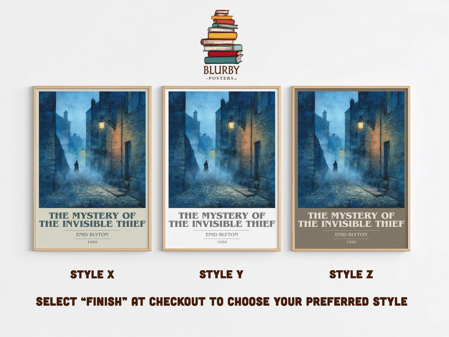 The Mystery of the Invisible Thief by Enid Blyton | Book Poster | Literary Art Gift For Book Lover | Novel Inspired Wall Art