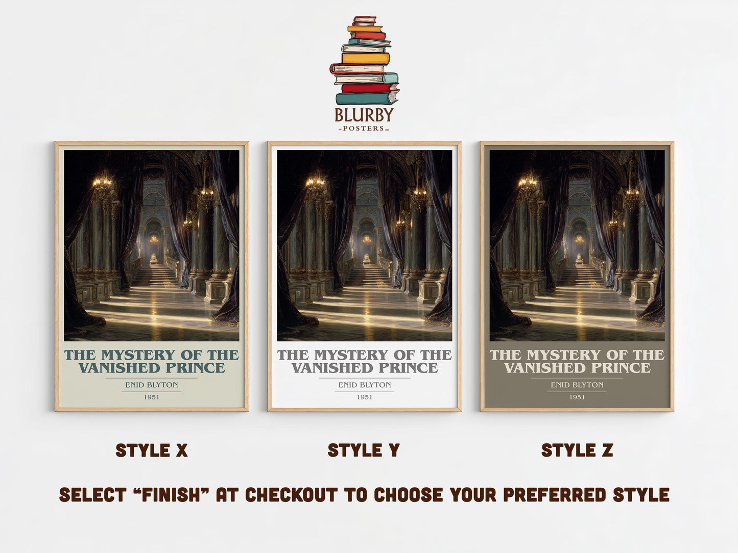 The Mystery of the Vanished Prince by Enid Blyton | Book Poster | Literary Art Gift For Book Lover | Novel Inspired Wall Art