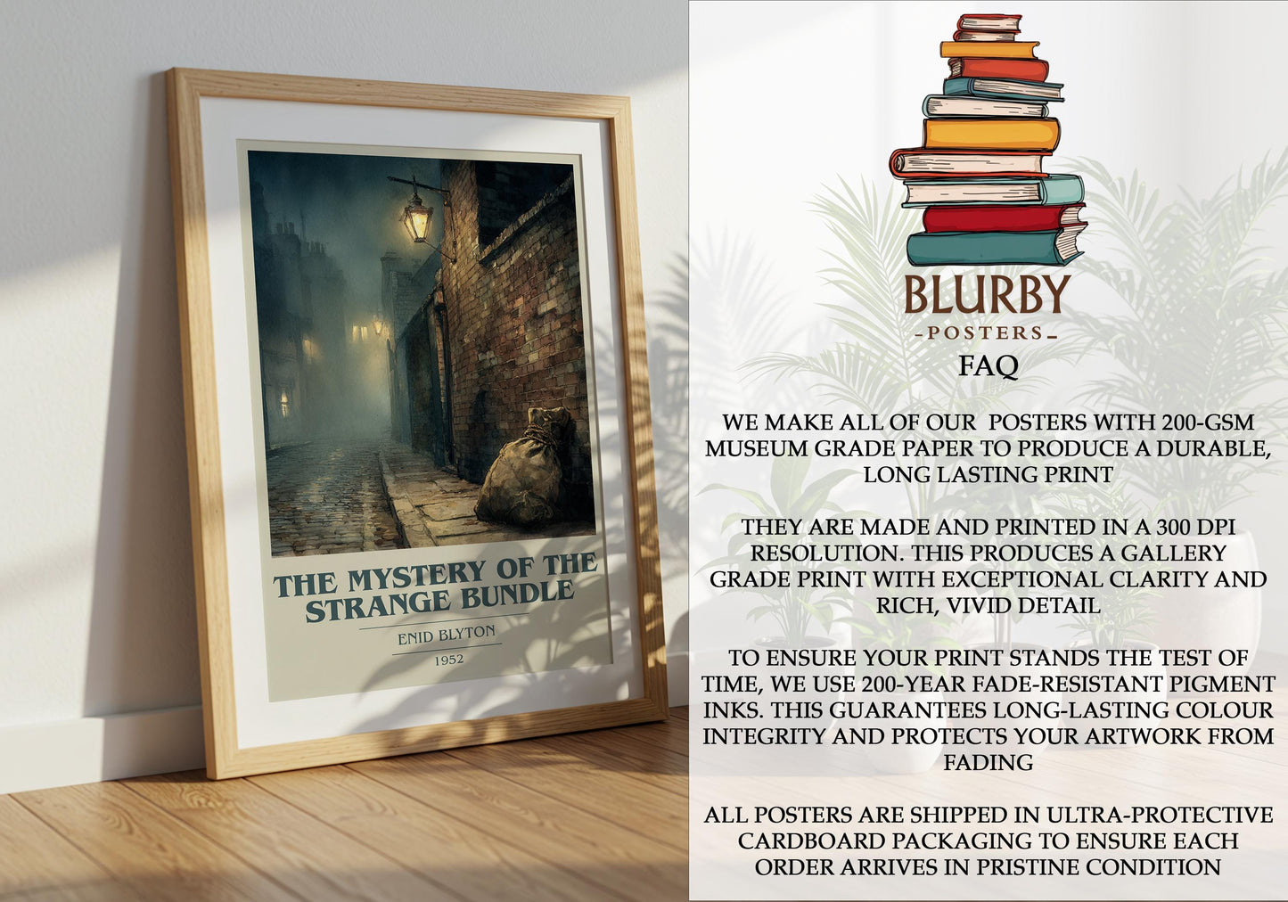 The Mystery of the Strange Bundle by Enid Blyton | Book Poster | Literary Art Gift For Book Lover | Novel Inspired Wall Art