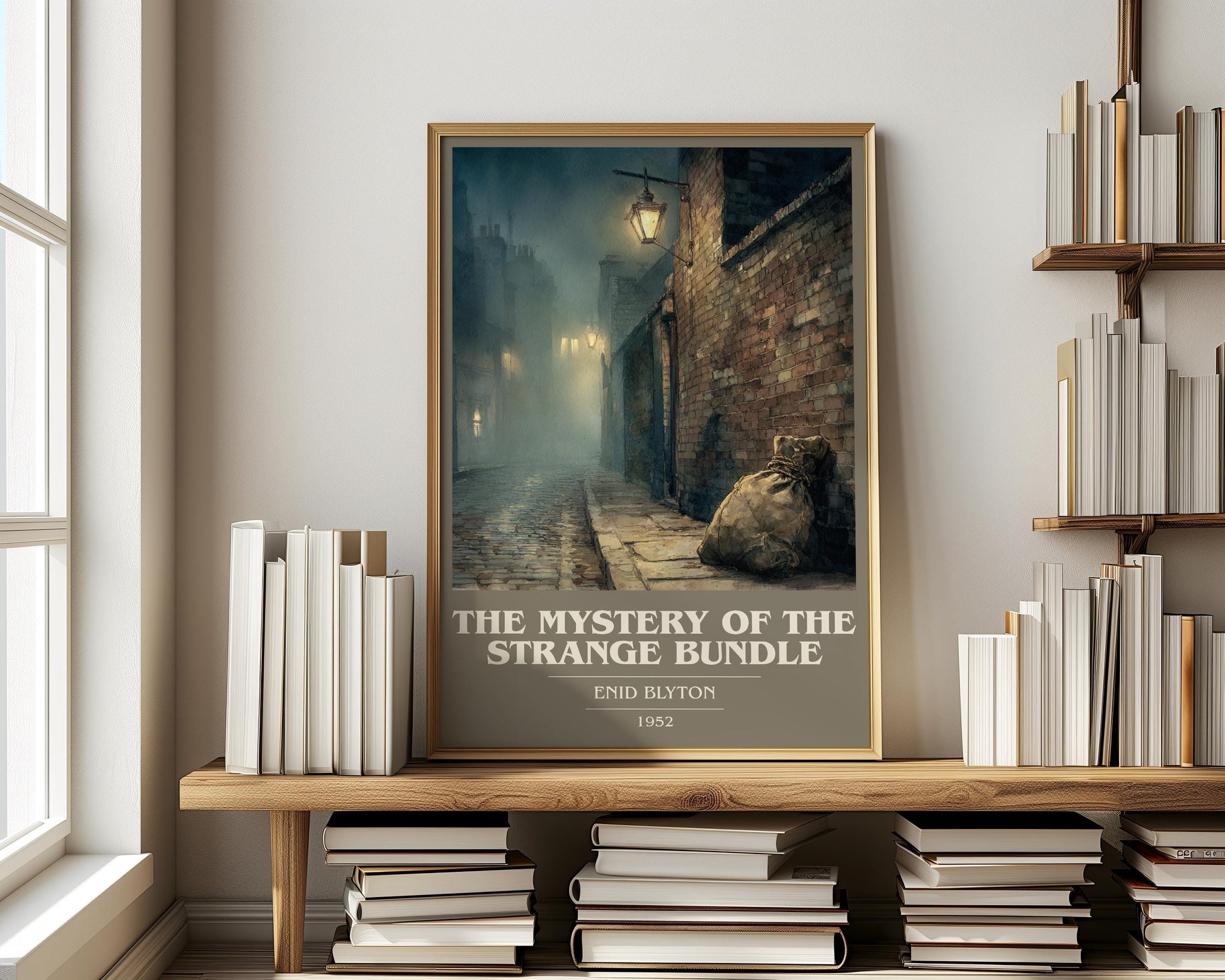 The Mystery of the Strange Bundle by Enid Blyton | Book Poster | Literary Art Gift For Book Lover | Novel Inspired Wall Art