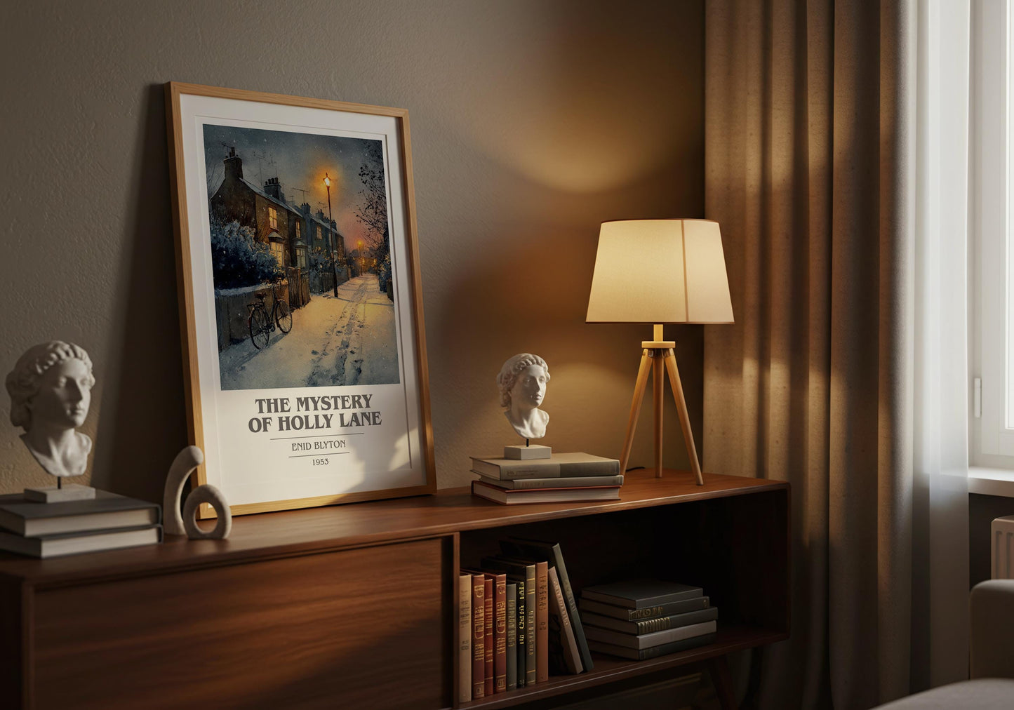 The Mystery of Holly Lane by Enid Blyton | Book Poster | Literary Art Gift For Book Lover | Novel Inspired Wall Art | Free Delivery