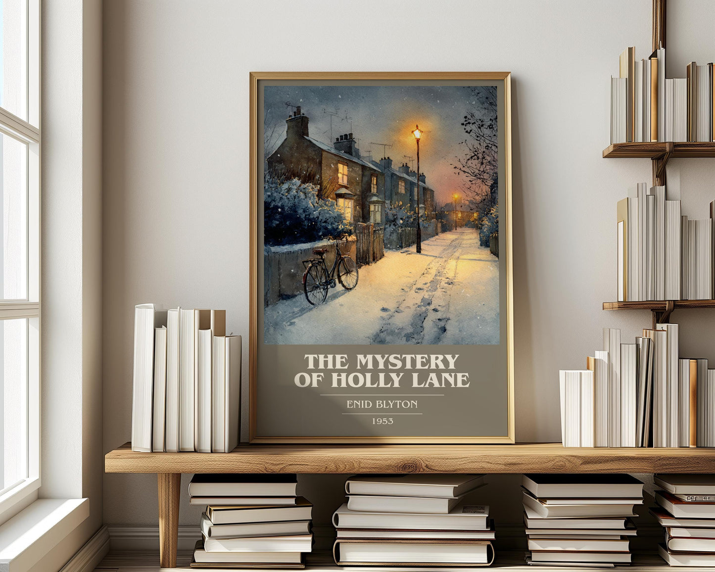 The Mystery of Holly Lane by Enid Blyton | Book Poster | Literary Art Gift For Book Lover | Novel Inspired Wall Art | Free Delivery