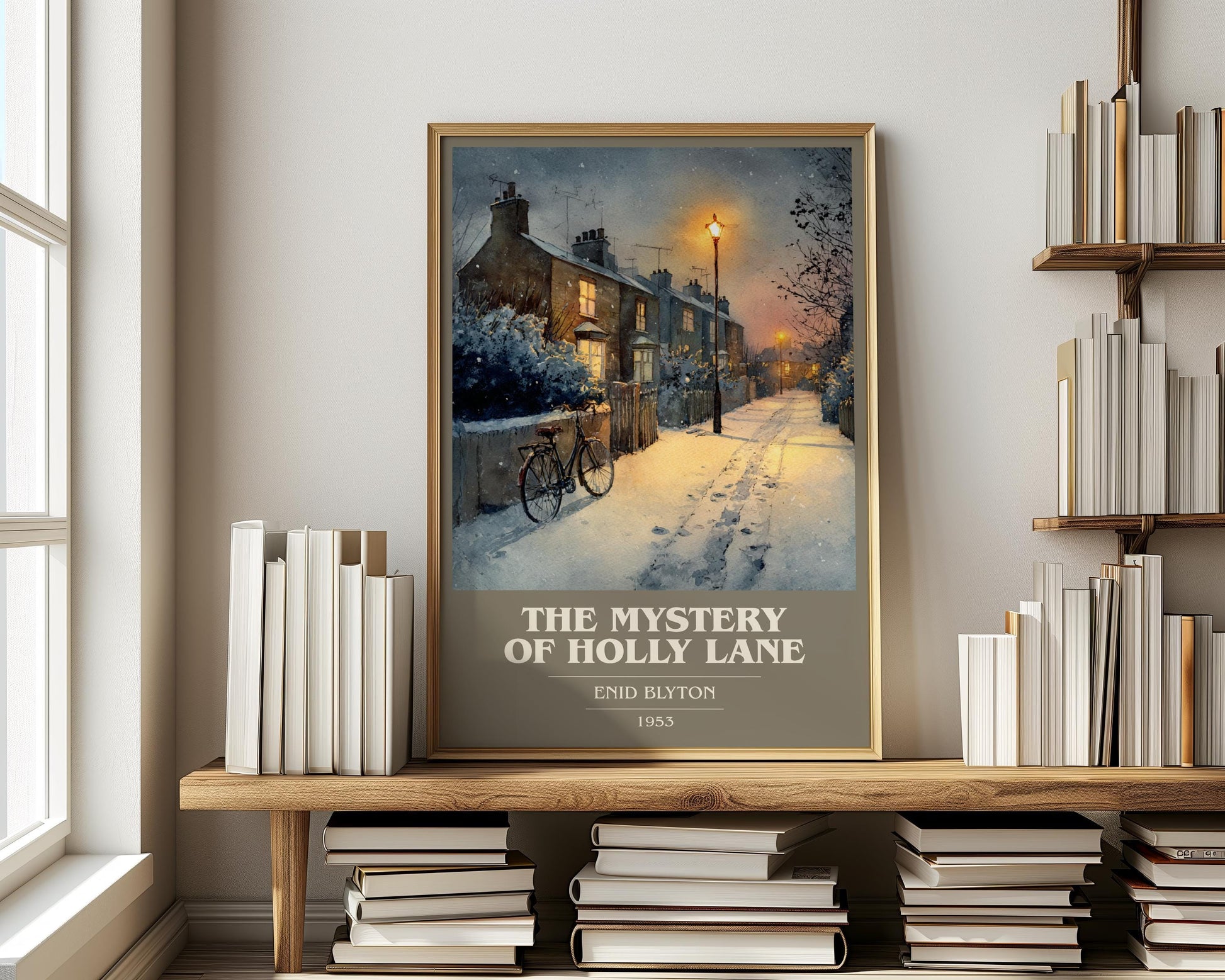 The Mystery of Holly Lane by Enid Blyton | Book Poster | Literary Art Gift For Book Lover | Novel Inspired Wall Art | Free Delivery